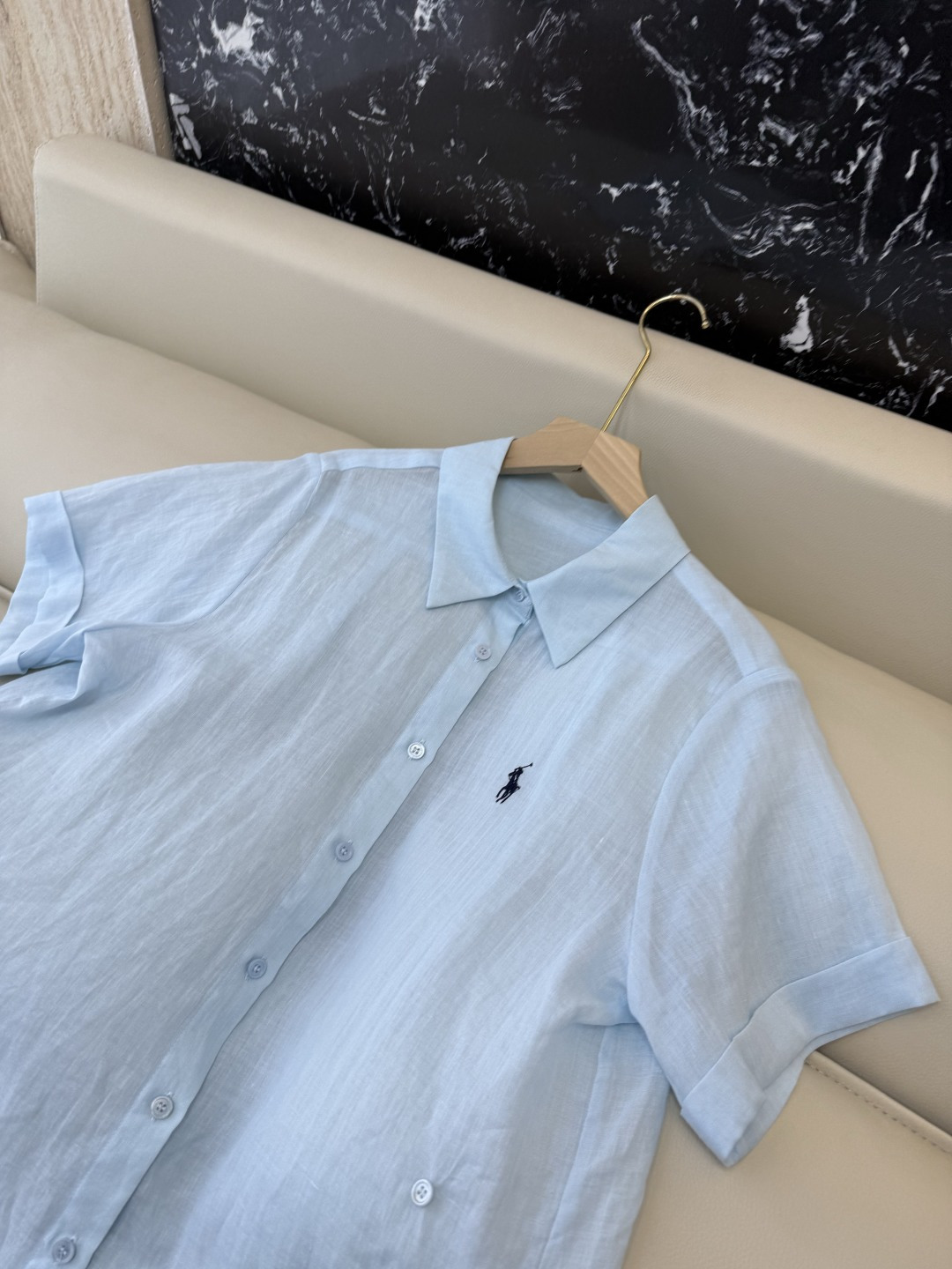 YM0118#新款套装⚠️工厂特批‼️Polo 100% 苎麻 短袖衬衫 ➕短裤套装 黄色 蓝色 白色 