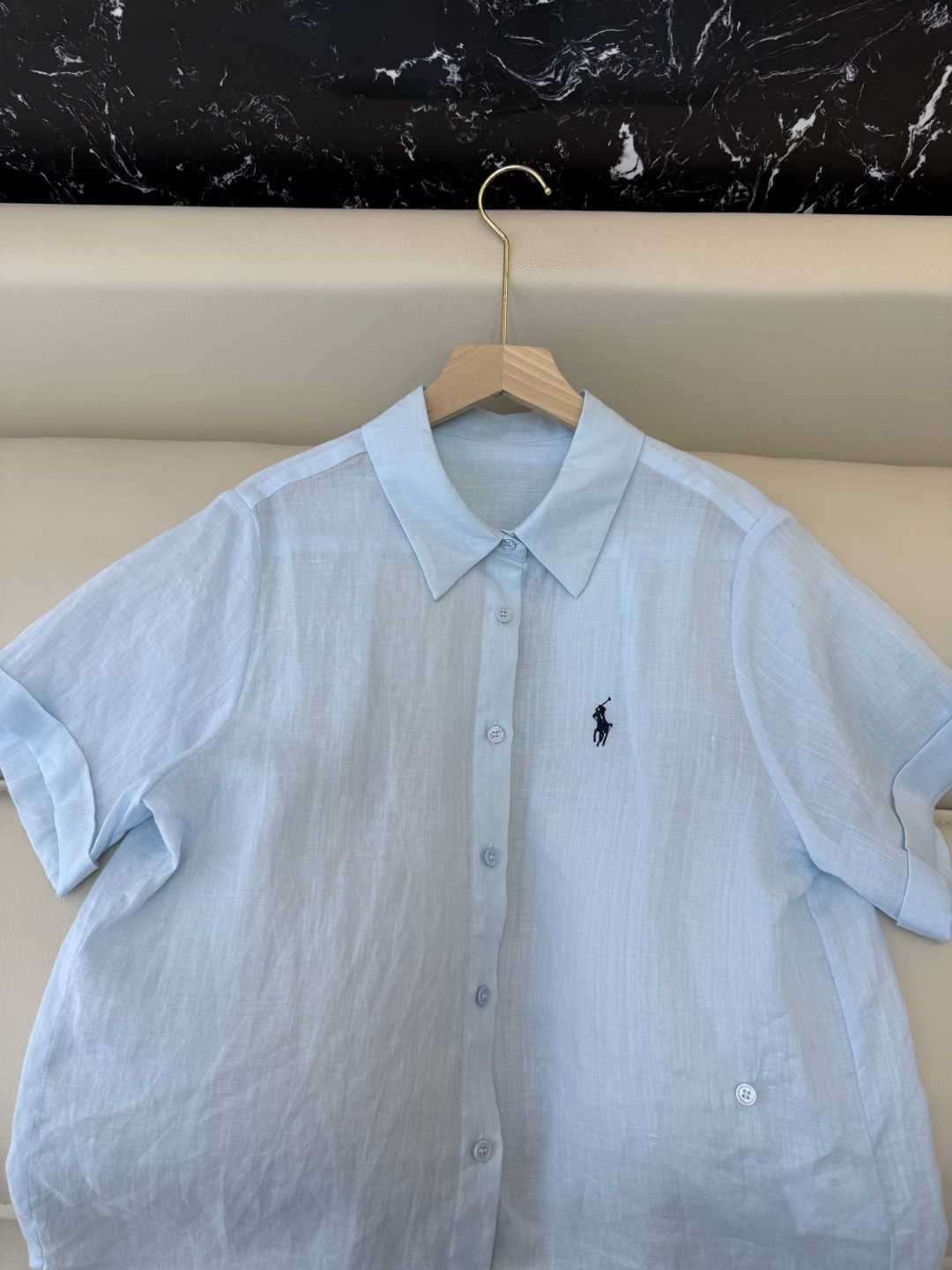 YM0118#新款套装⚠️工厂特批‼️Polo 100% 苎麻 短袖衬衫 ➕短裤套装 黄色 蓝色 白色 
