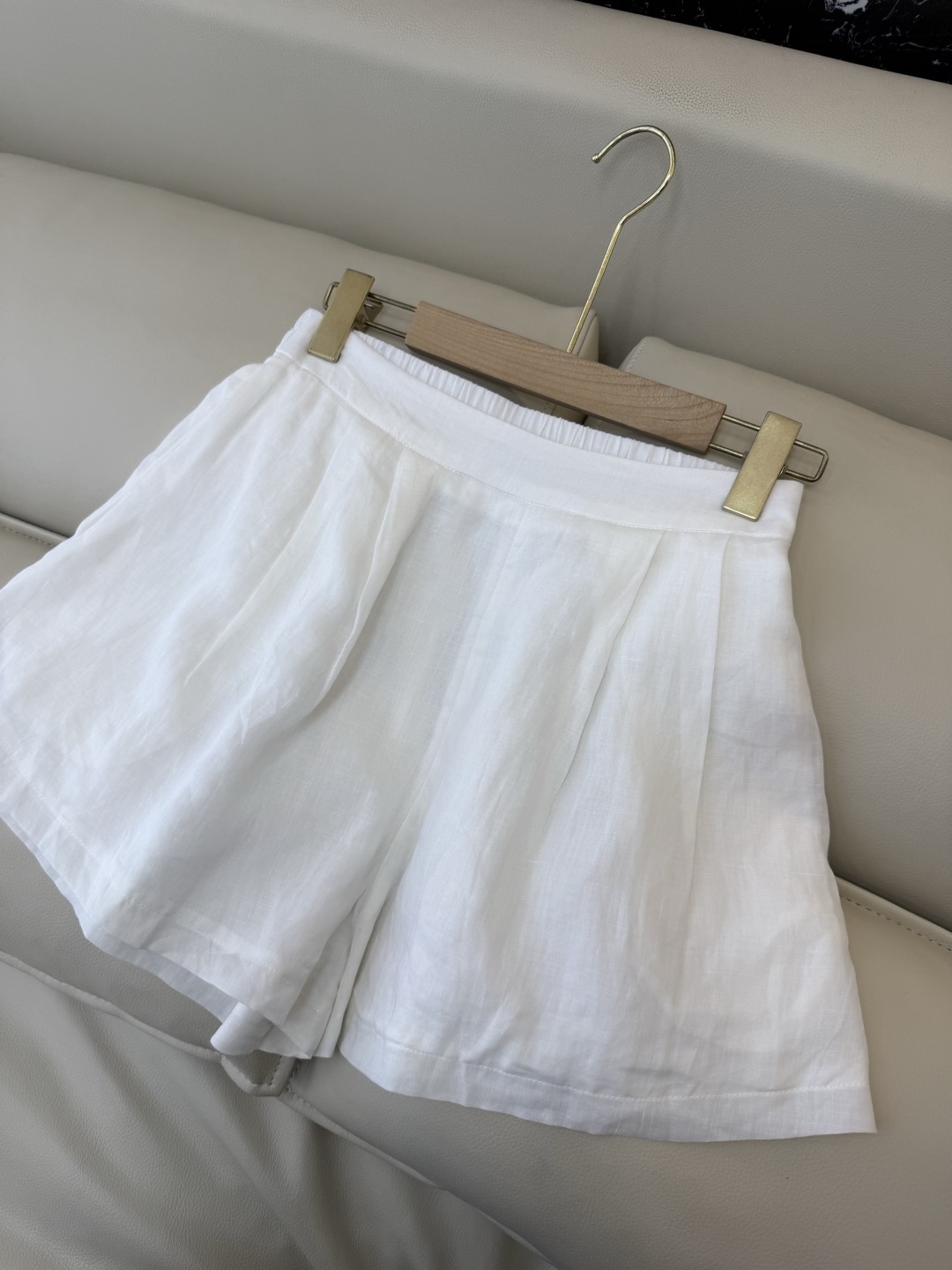 YM0118#新款套装⚠️工厂特批‼️Polo 100% 苎麻 短袖衬衫 ➕短裤套装 黄色 蓝色 白色 