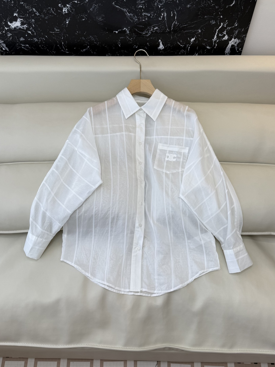NO:821125,CY033# new shirt P celine tencel cotton transparent material striped plaid long sleeve loose sun protection shirt pink green blue white SML, Celine-clothing, celine, celine, shirts,19860909CY033#新款衬衫P celine 天丝棉 透明材质 条纹格子 长袖宽松 防晒衬衫 粉色 绿色 蓝色 白色 SML,赛琳-服装,celine,celine,shirts,,Women's clothing