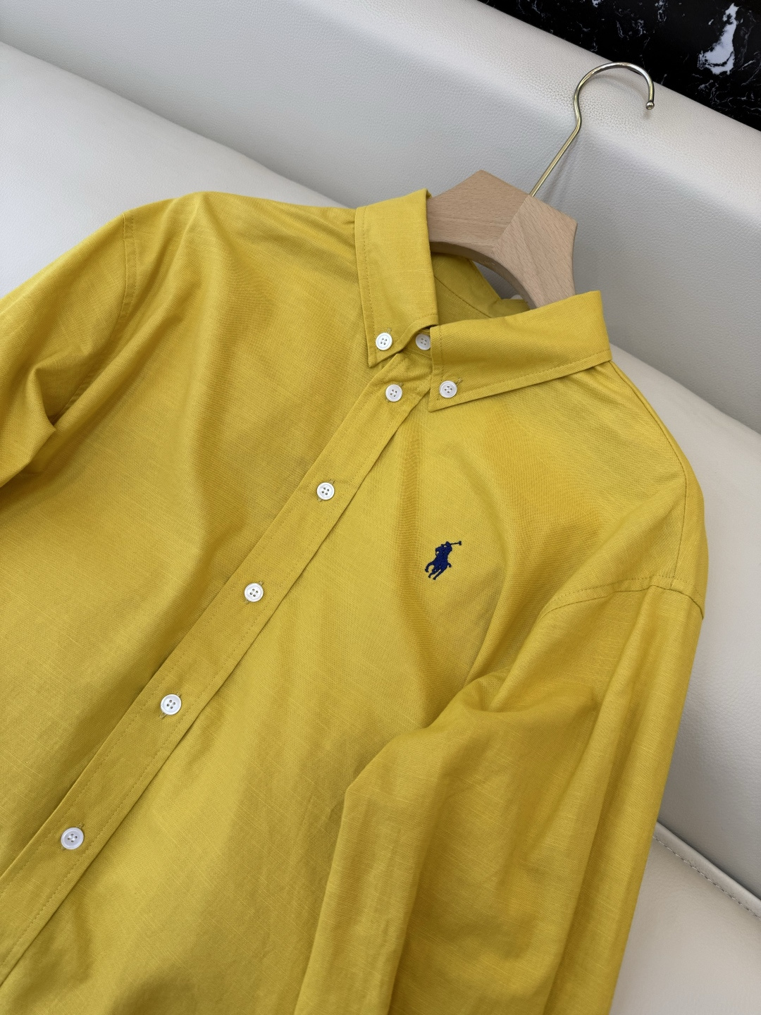 CY0127#新款衬衫。Polo 70% 亚麻 长袖衬衫 白色 黄色 浅粉色 深粉色 蓝色 SML