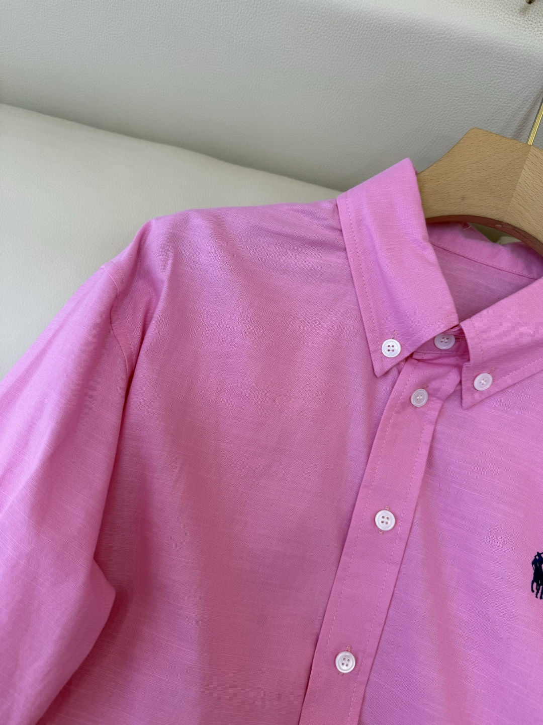 CY0127#新款衬衫。Polo 70% 亚麻 长袖衬衫 白色 黄色 浅粉色 深粉色 蓝色 SML