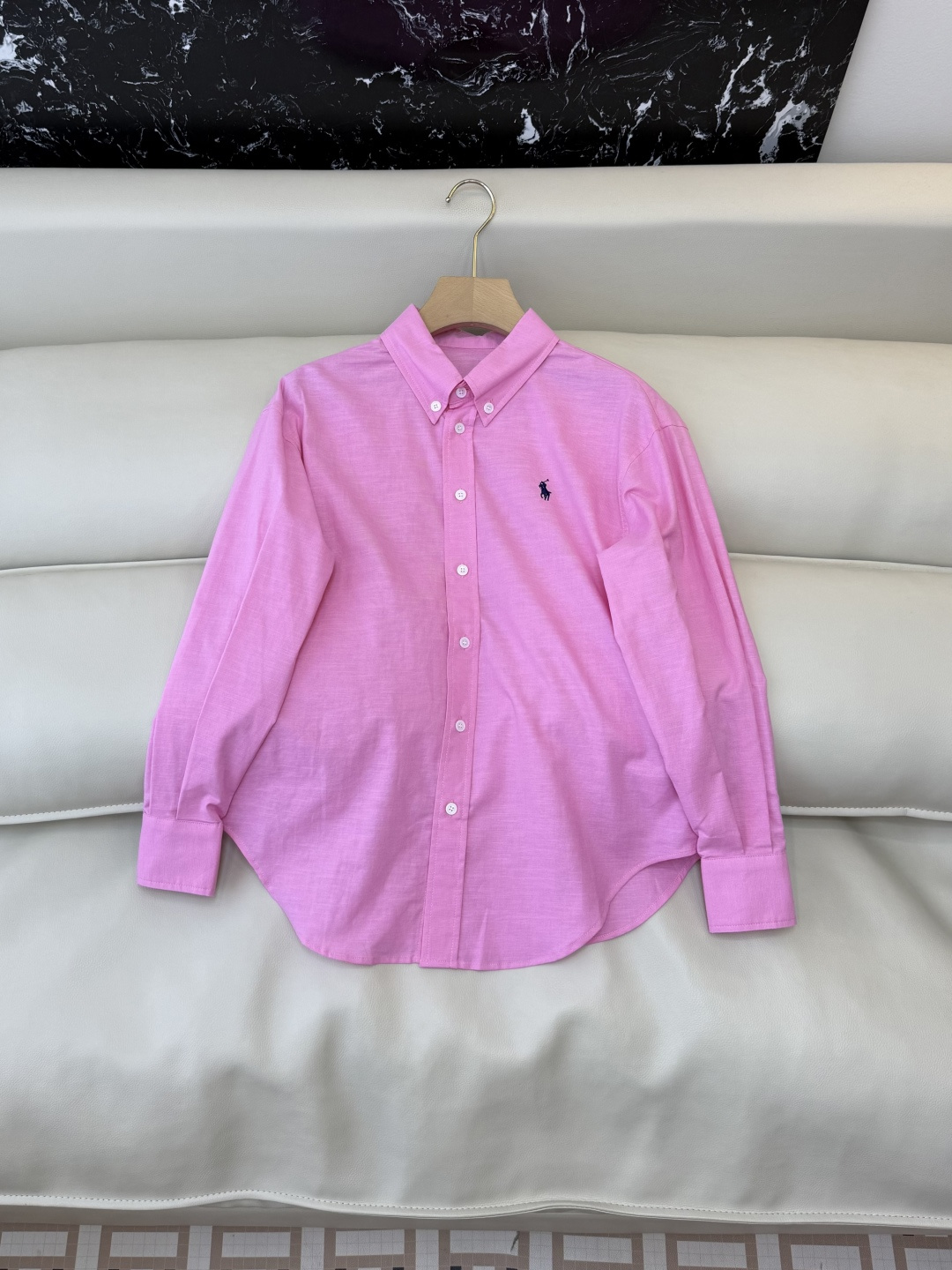 CY0127#新款衬衫。Polo 70% 亚麻 长袖衬衫 白色 黄色 浅粉色 深粉色 蓝色 SML