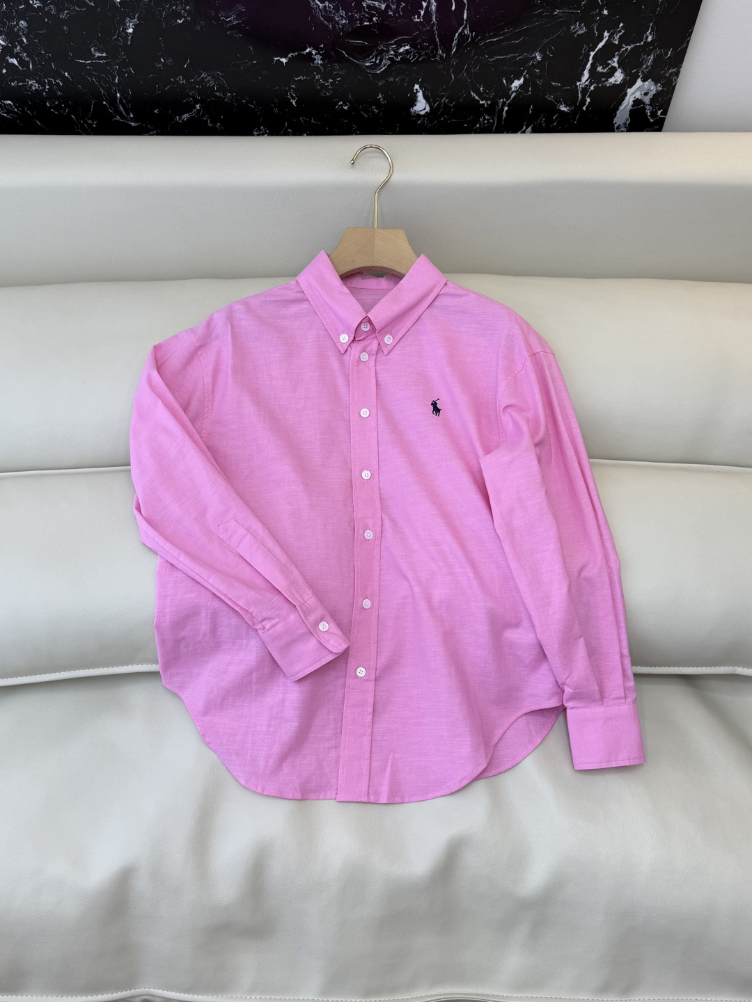 CY0127#新款衬衫。Polo 70% 亚麻 长袖衬衫 白色 黄色 浅粉色 深粉色 蓝色 SML