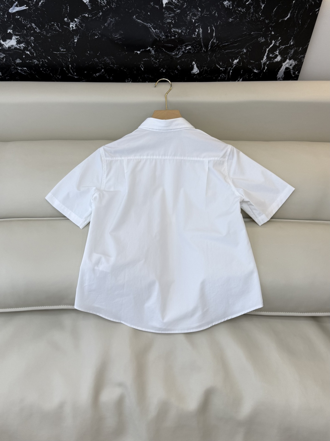 CY0132#新款衬衫。Dior 绣花 短袖衬衫 白色 SML