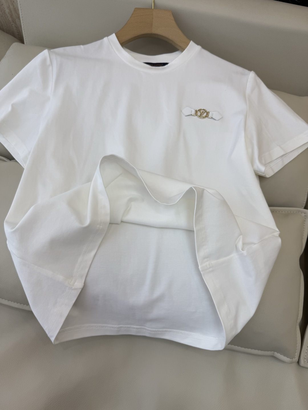 AQ011#新款套装⚠️工厂特批‼️LV 老花logo字母印花长裤➕短袖T恤 套装 蓝色 白色 SML