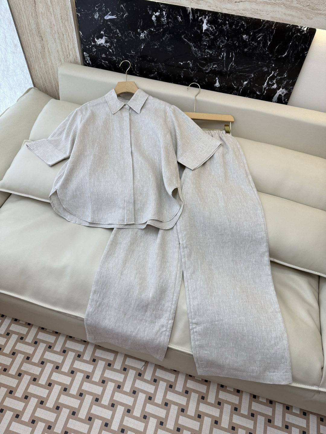 NO:828330,TF086# New Suit P Linen Short Sleeve Shirt Long Pants Suit Natural Linen S-XL, Women's Clothing, Tom Ford, Shirts, T-shirt,19860909TF086#新款套装P 亚麻 短袖衬衫长裤 套装 本麻色 S-XL,女装,tom ford,shirts,T-shirt,,Women's clothing