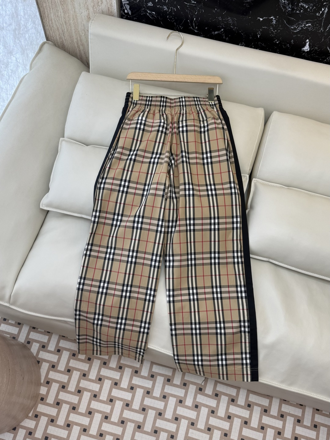 LF024#新款裤子⚠️🌾Bur 经典格纹 休闲长裤 S-XL
