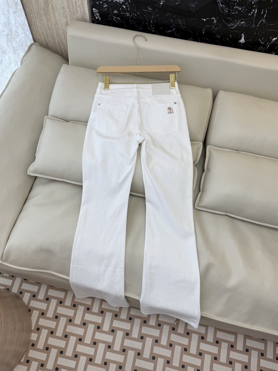 CX0228#新款牛仔裤⚠️工厂特批‼️LP 极简风 牛仔棉显瘦牛仔裤 蓝色 白色 36-44码