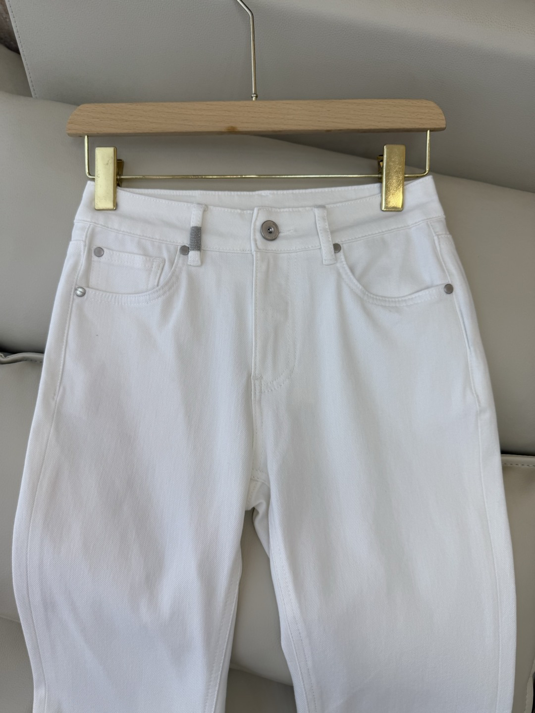 CX0228#新款牛仔裤⚠️工厂特批‼️LP 极简风 牛仔棉显瘦牛仔裤 蓝色 白色 36-44码