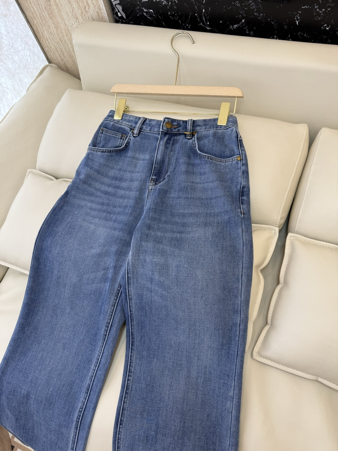 CX0226#新款牛仔裤⚠️工厂特批‼️Dior 内里印花老花logo 牛仔棉显瘦牛仔裤 蓝色 26-3