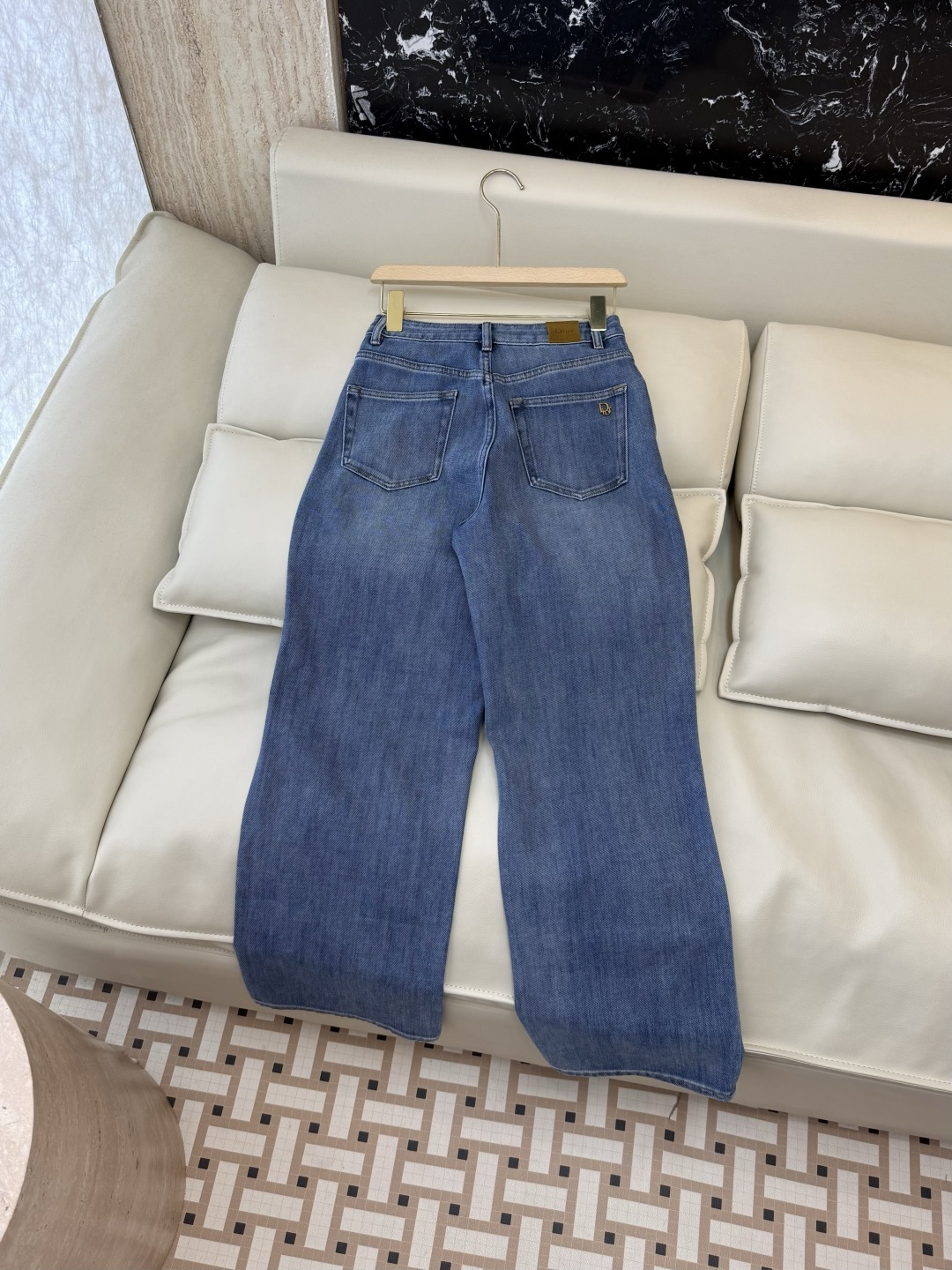 CX0226#新款牛仔裤⚠️工厂特批‼️Dior 内里印花老花logo 牛仔棉显瘦牛仔裤 蓝色 26-3