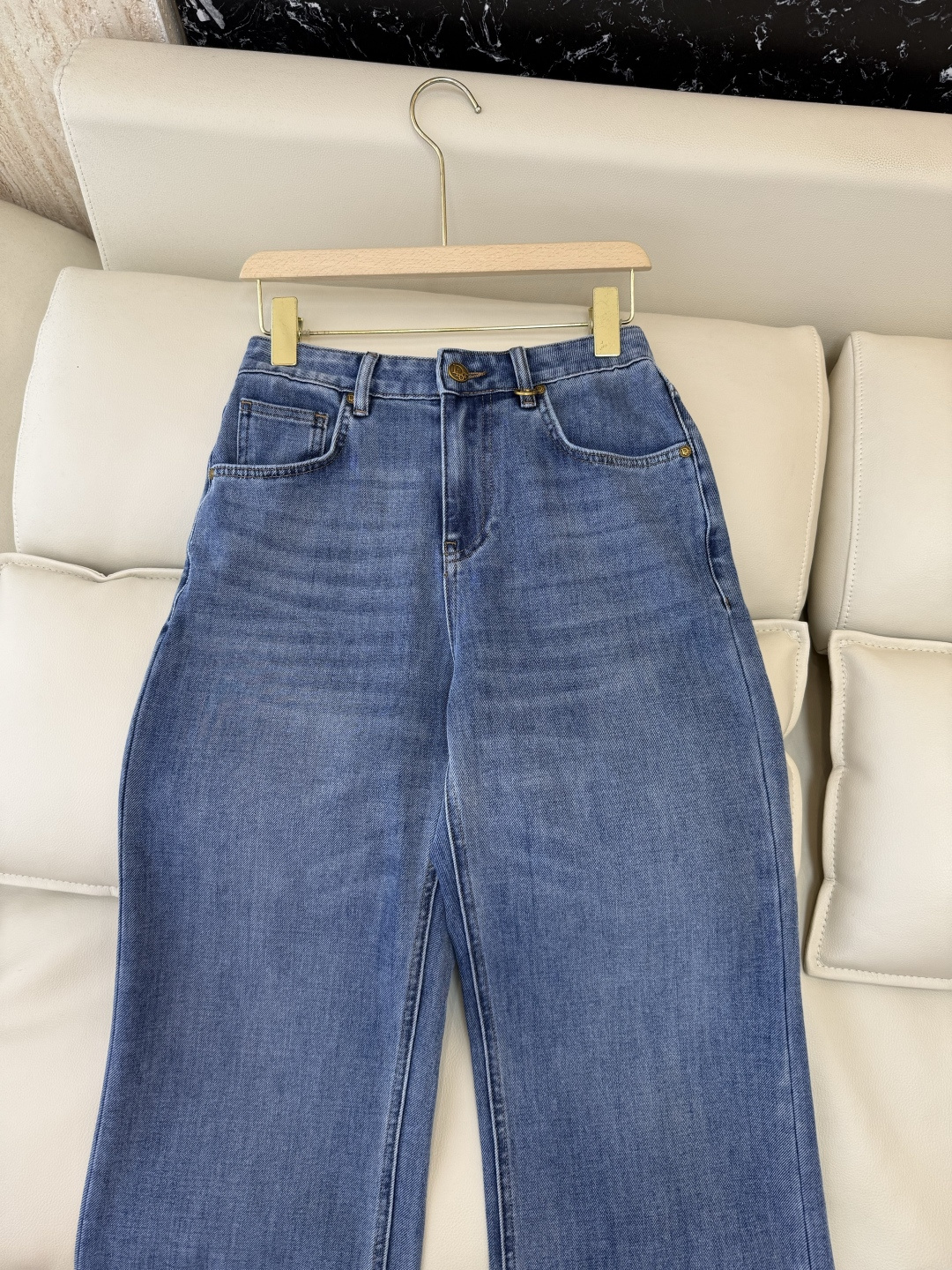 CX0226#新款牛仔裤⚠️工厂特批‼️Dior 内里印花老花logo 牛仔棉显瘦牛仔裤 蓝色 26-3