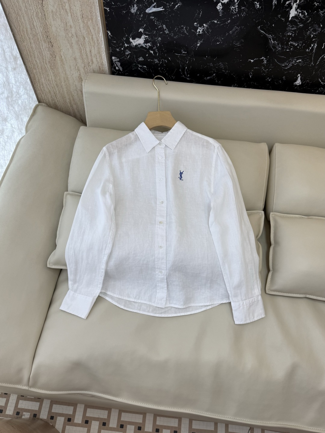 NO:828331,CX0231# New shirt factory Polo embroidered small logo linen long-sleeved shirt pink yellow white SM L, women's clothing, shirts,19860909CX0231#新款衬衫工厂 Polo 绣花小logo 亚麻 长袖衬衫 粉色 黄色 白色 SM L,女装,shirts,,Women's clothing