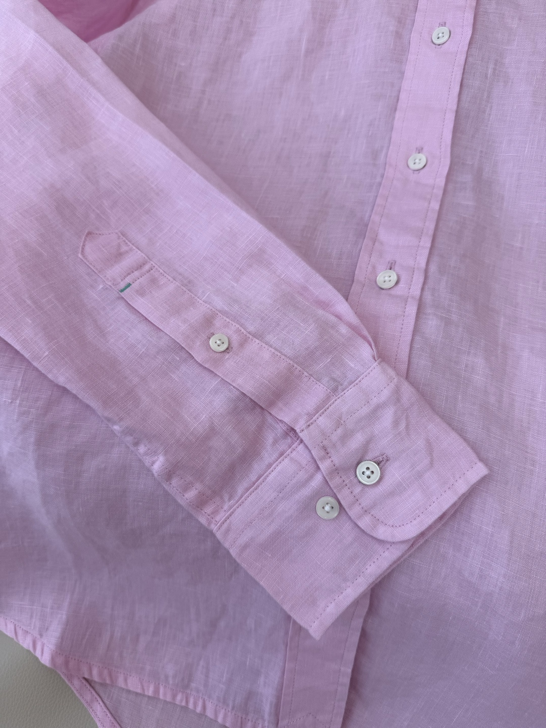 CX0231#新款衬衫⚠️工厂特批‼️Polo 绣花小logo 100% 亚麻 长袖衬衫 粉色 黄色 白