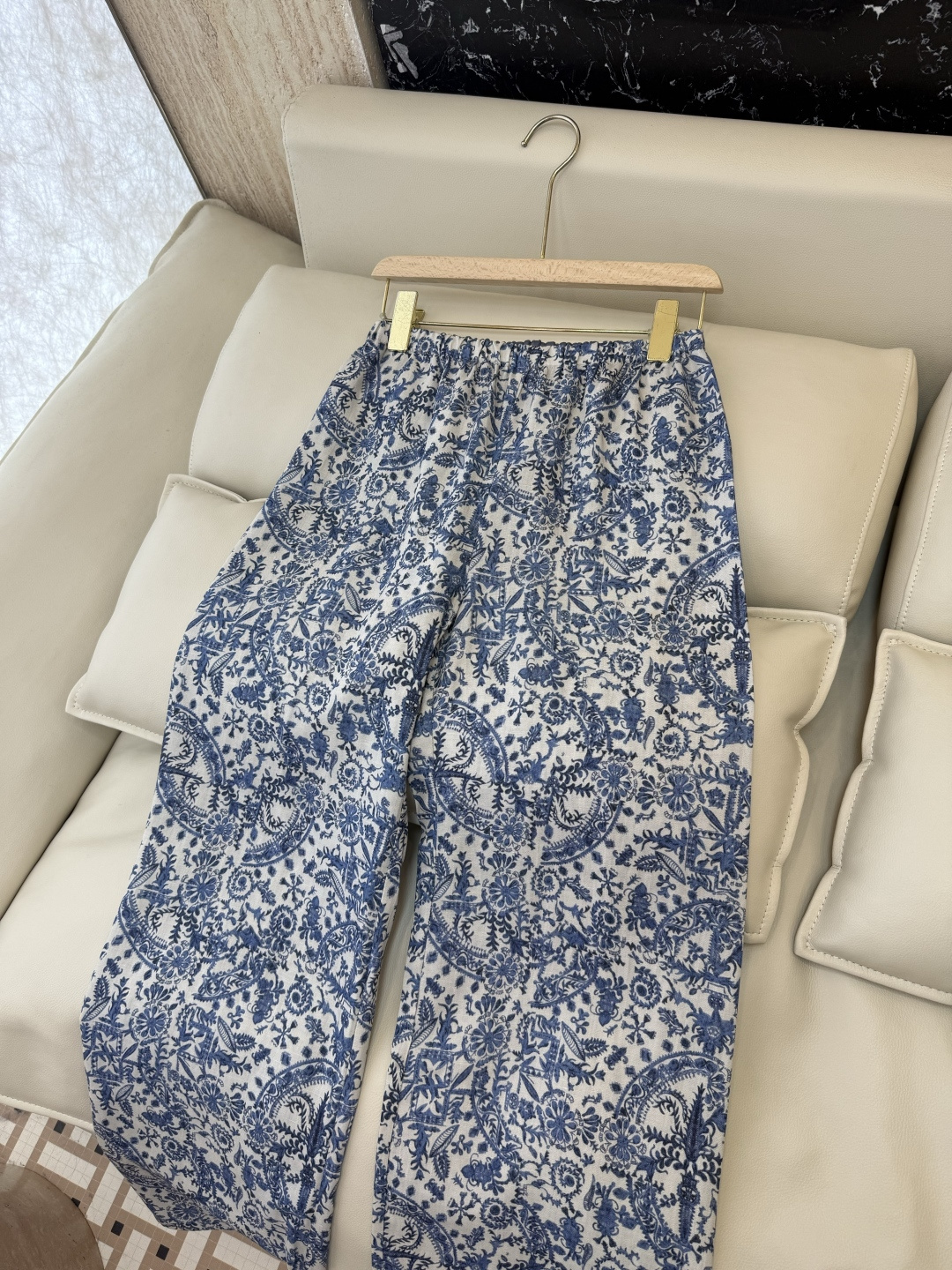 YJJ014#新款裤子⚠️工厂特批‼️50% 天丝 50%亚麻 印花阔腿裤长裤 多色 S-XL