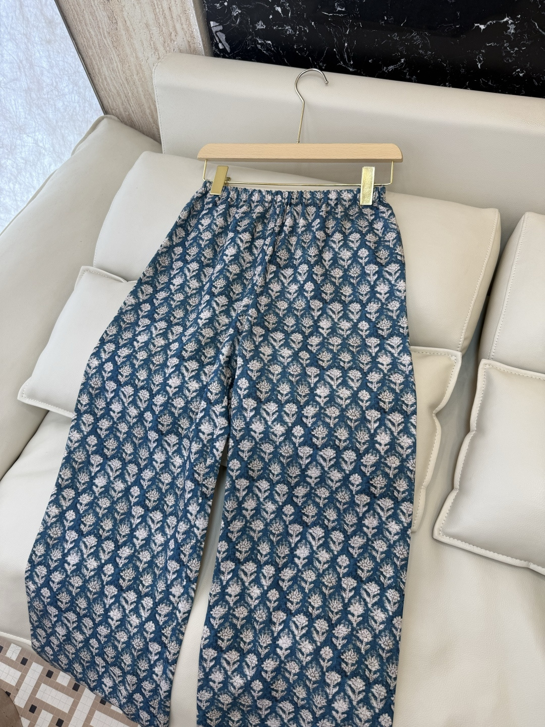YJJ014#新款裤子⚠️工厂特批‼️50% 天丝 50%亚麻 印花阔腿裤长裤 多色 S-XL