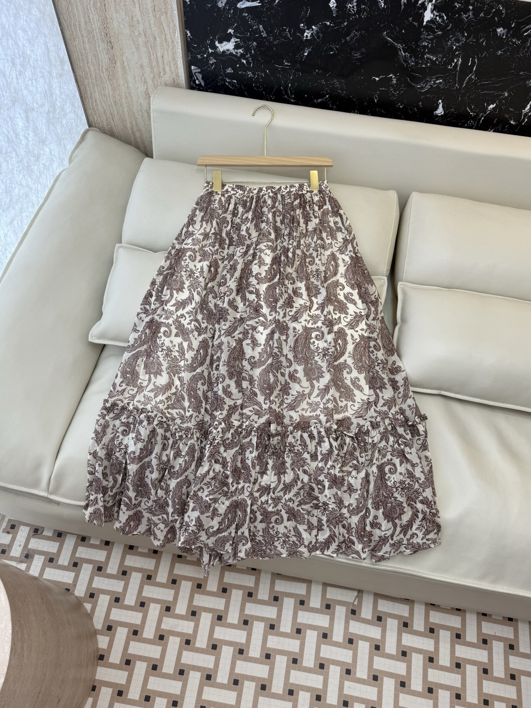 NO:829993,YJJ026# New Skirt Factory P Cashew Flower Extra Large Printed Long Skirt S-XL, Women's Clothing, Skirts,19860909YJJ026#新款半裙工厂P 腰果花 超大摆 印花长半裙 S-XL,女装,skirts,,Women's clothing