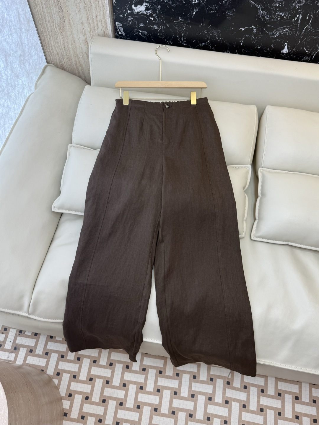 NO:829962,YJJ024# New Pants Factory P Linen Minimalist Pants Brown S-XL, Women's Clothing,19860909YJJ024#新款裤子工厂P 亚麻 极简风长裤 咖色 S-XL,女装,,Women's clothing