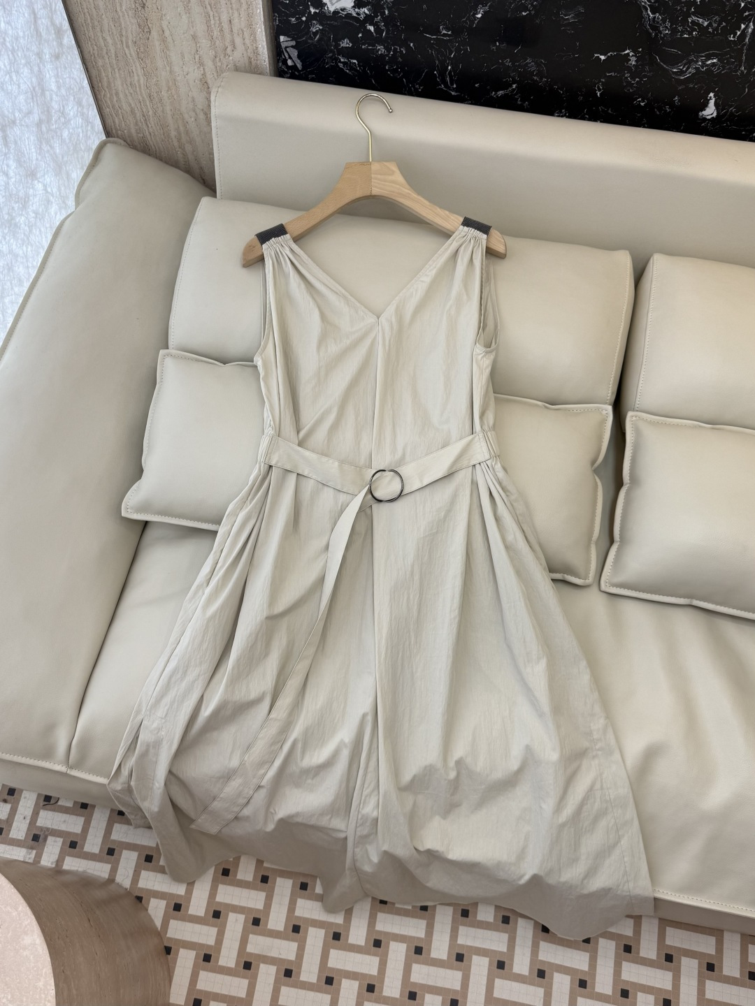 NO:855154,LZ26060# new dress BC custom fabric 75 cotton V-neck chain dress coffee beige SML, women's clothing, skirts,19860909LZ26060#新款连衣裙 BC 定制面料 75 棉 V领链条 连衣裙 咖色 米色 SML,女装,skirts,,Women's clothing