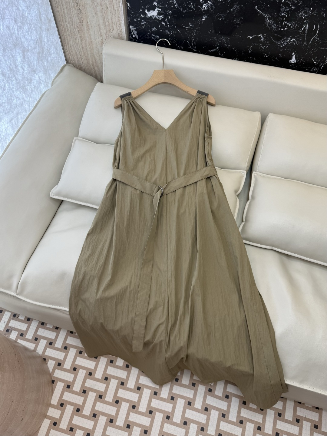 NO:855137,LZ26060# new dress BC custom fabric 75 cotton V-neck chain dress coffee beige SML, women's clothing, skirts,19860909LZ26060#新款连衣裙 BC 定制面料 75 棉 V领链条 连衣裙 咖色 米色 SML,女装,skirts,,Women's clothing