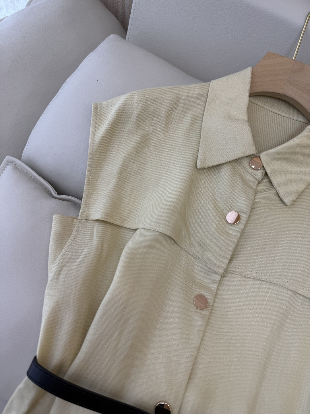 YZ012#新款连衣裙⚠️工厂特批‼️Polo 劳夫劳伦 配腰带 短袖连衣裙 蓝色 杏色 SML