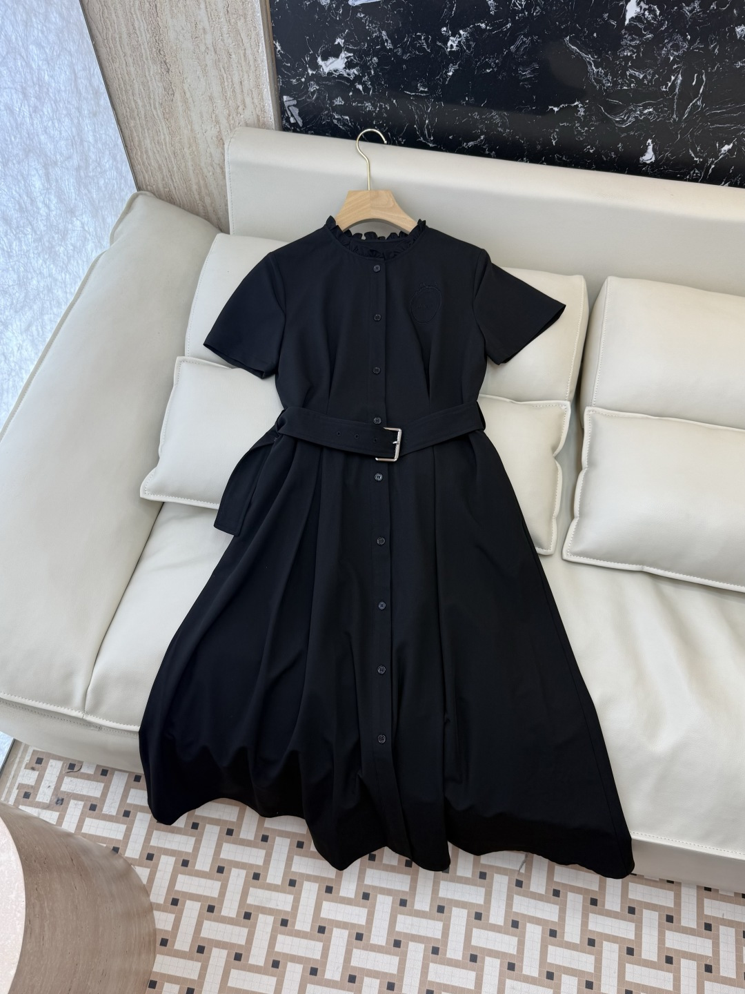 NO:855151,AW090# New dress P Dior embroidered logo short-sleeved slim dress black apricot 36/38/40, Dior-clothing, dior, dior, skirts, T-shirt,19860909AW090#新款连衣裙P Dior 绣花logo 短袖修身连衣裙 黑色 杏色 36/38/40,迪奥-服装,dior,dior,skirts,T-shirt,,Women's clothing