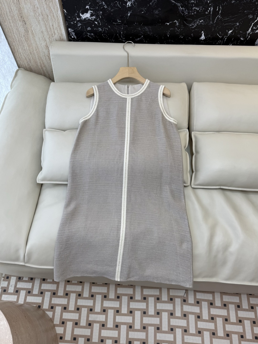 NO:855013,QD8133# new dress LP linen contrast edge sleeveless dress S-XL, women's clothing, loro piana, skirts,19860909QD8133#新款连衣裙 LP 亚麻 撞色边 无袖 连衣裙 S-XL,女装,loro piana,skirts,,Women's clothing