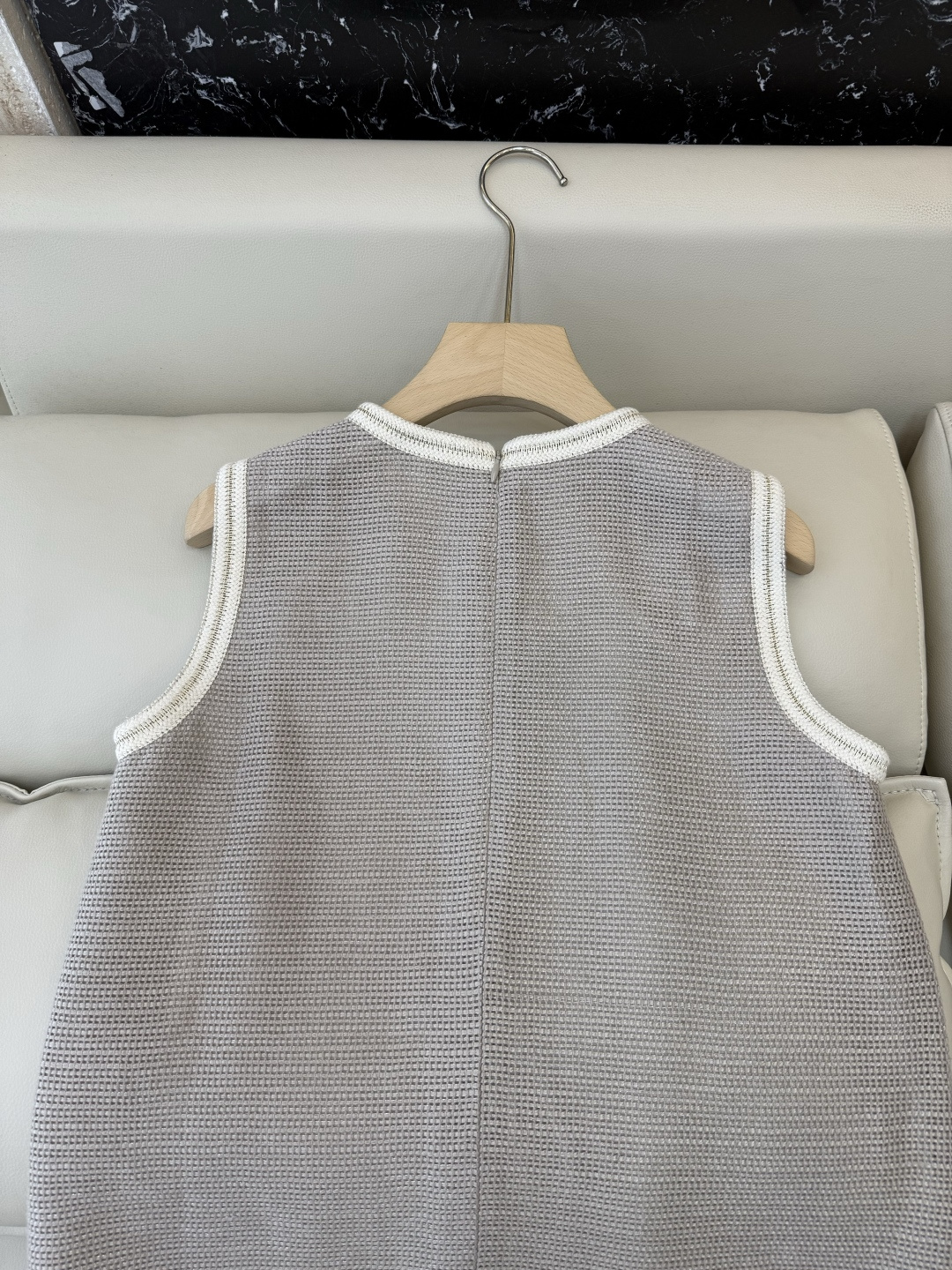 QD8133#新款连衣裙⚠️‼️Loro piana 90% 亚麻 撞色边 无袖 连衣裙 S-XL