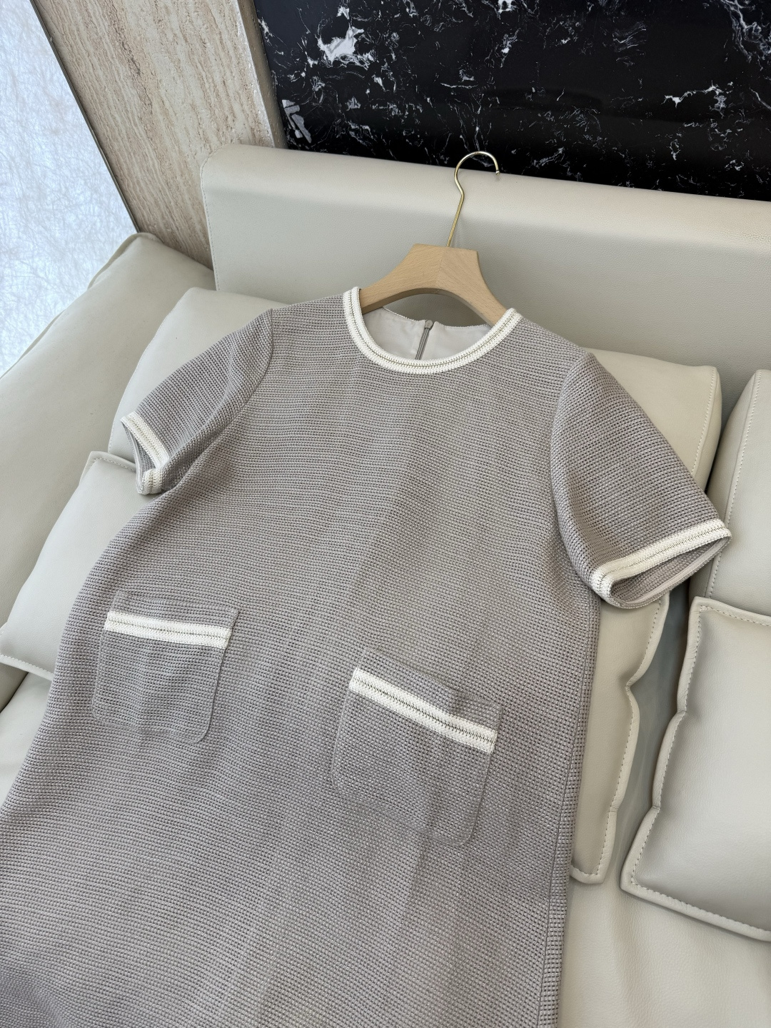 QD8132#新款连衣裙⚠️🌾Loro piana 90% 亚麻 短袖连衣裙 S-XL