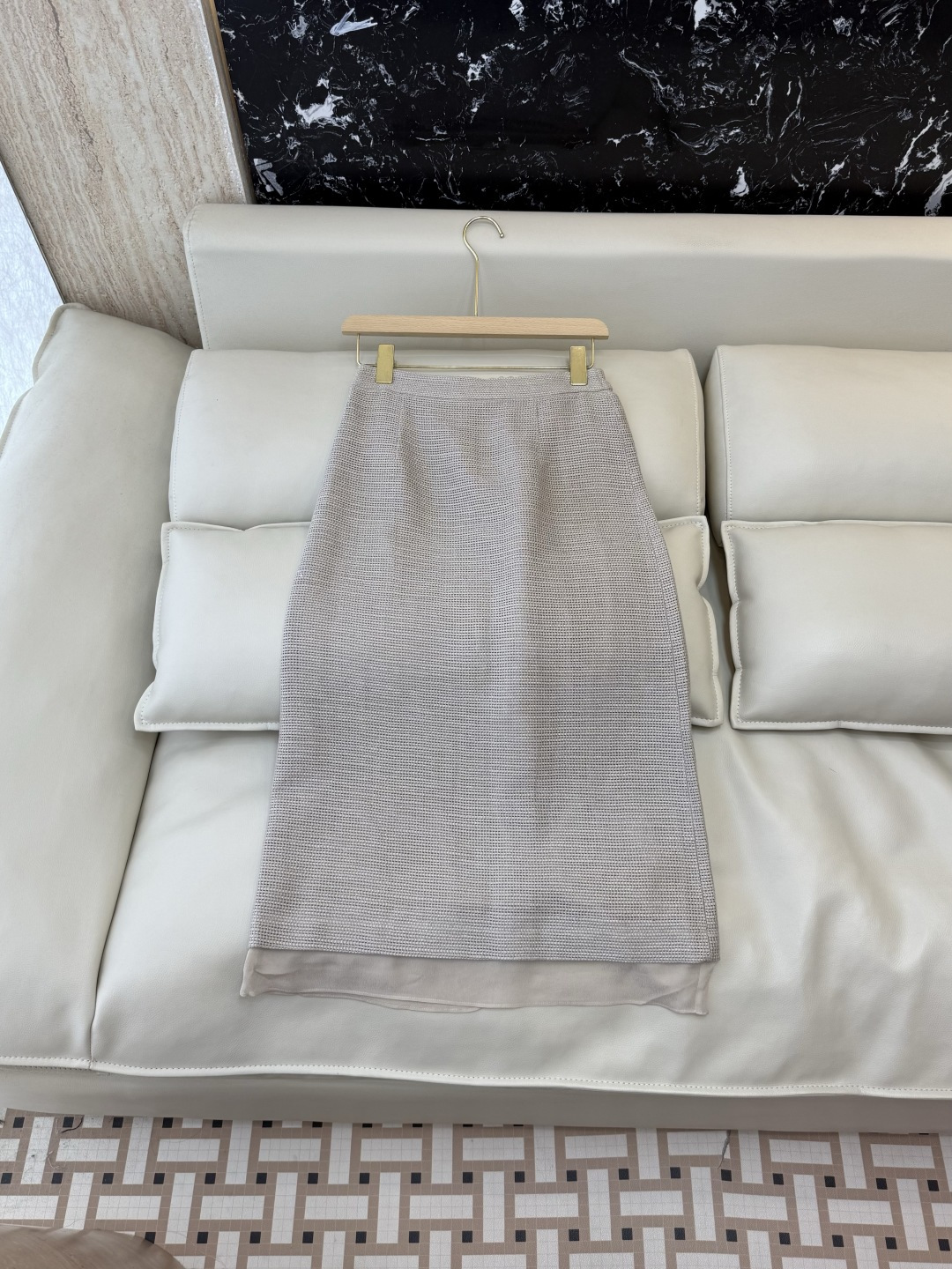 QD8131#新款套装⚠️🌾Loro piana 90% 亚麻 短袖上衣➕半裙套装 S-XL