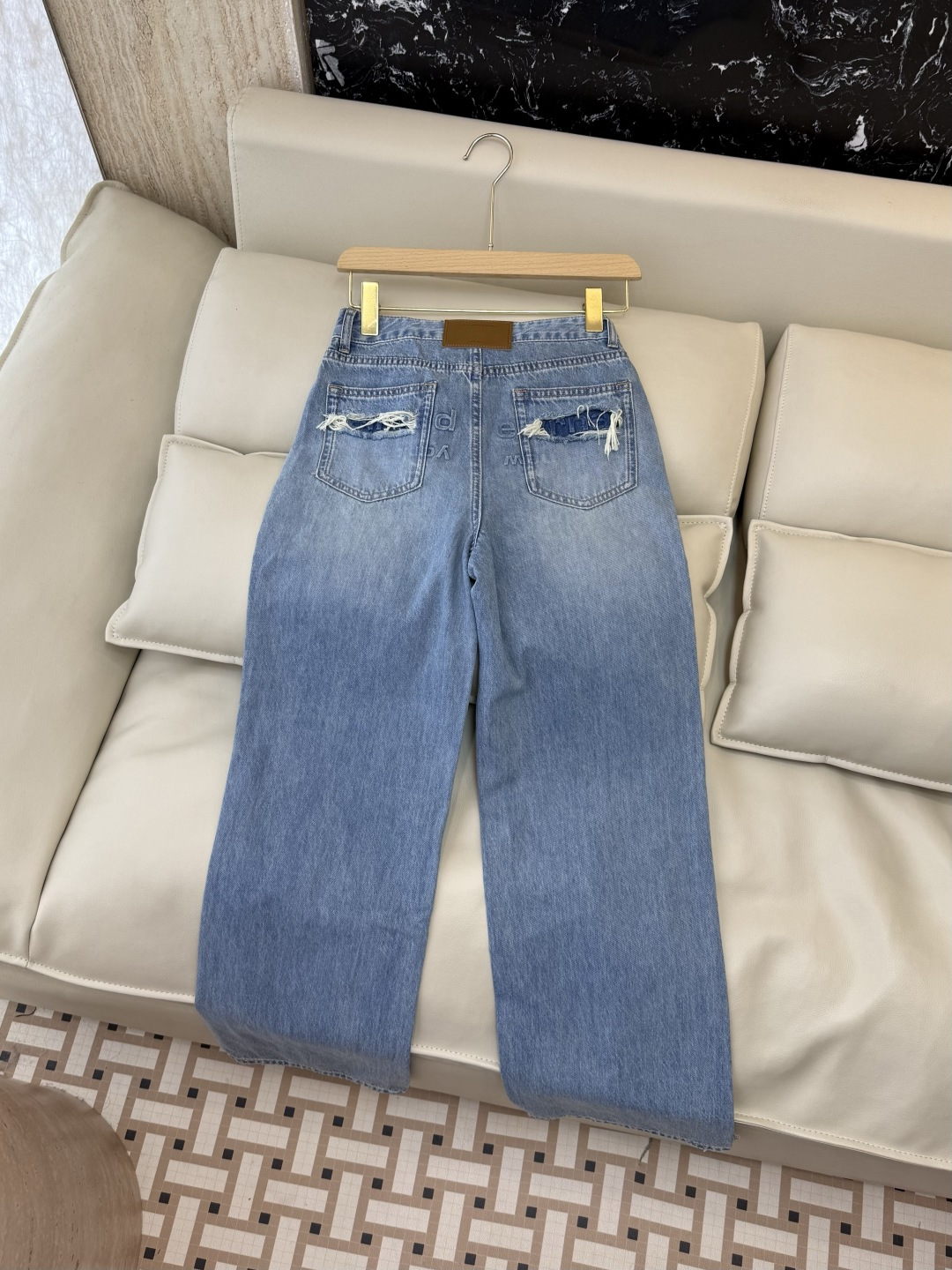 AW092#新款牛仔裤⚠️工厂特批‼️alexanderwang 大王 牛仔裤 蓝色 26/27/28/