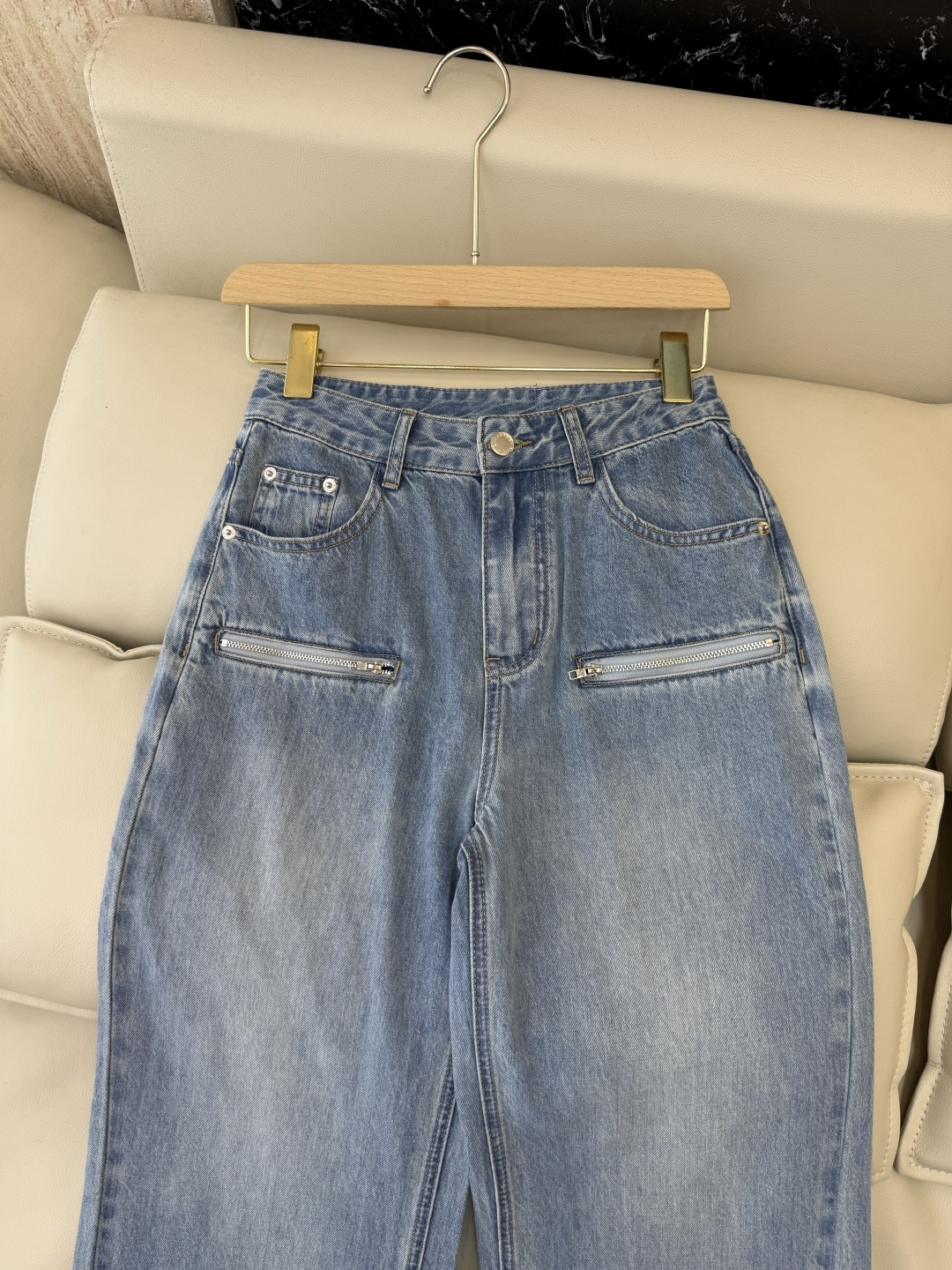 AW092#新款牛仔裤⚠️工厂特批‼️alexanderwang 大王 牛仔裤 蓝色 26/27/28/