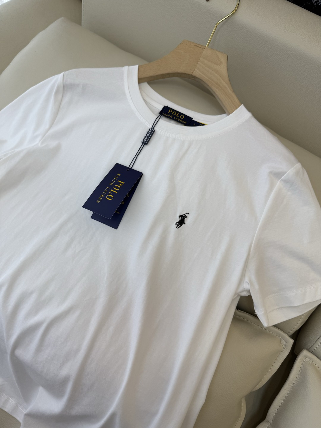 A#新款T恤⚠️特批180‼️Polo  绣小标 极简圆领 短袖T恤  4色 SML
