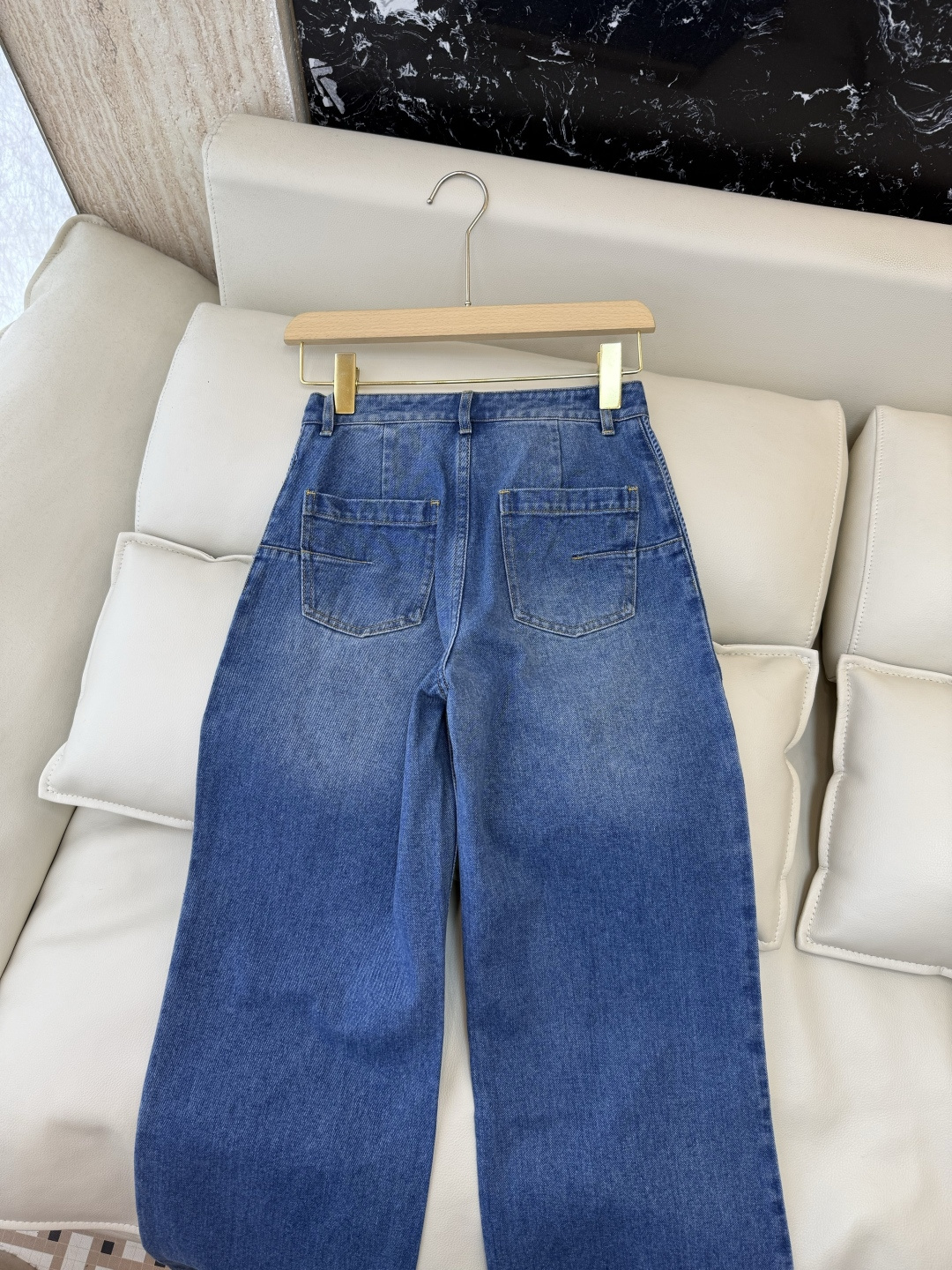 GU091#新款牛仔裤⚠️工厂特批‼️Dior 拼色印花字母牛仔长裤 36/38/40