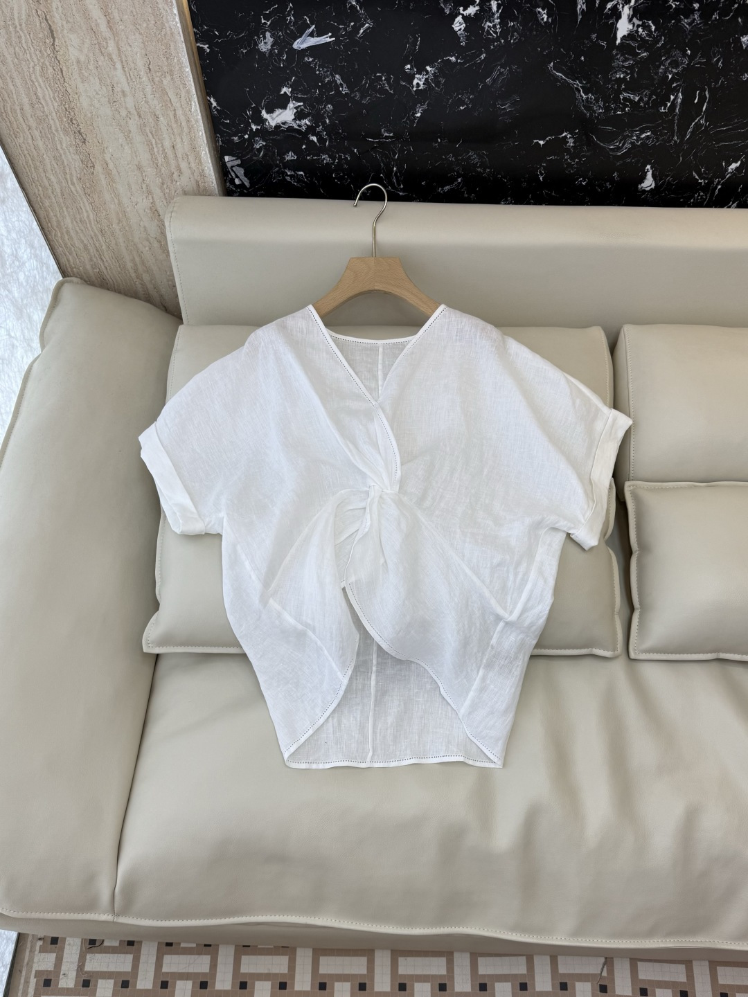 NO:857148,XM020# New Shirt P Linen Cross Knot Short Sleeve Top Shirt White Navy SML XL, Women's Clothing, Shirts, T-shirt,19860909XM020#新款衬衫P 亚麻 交叉结 短袖 上衣衬衫 白色 藏青色 SML XL,女装,shirts,T-shirt,,Women's clothing