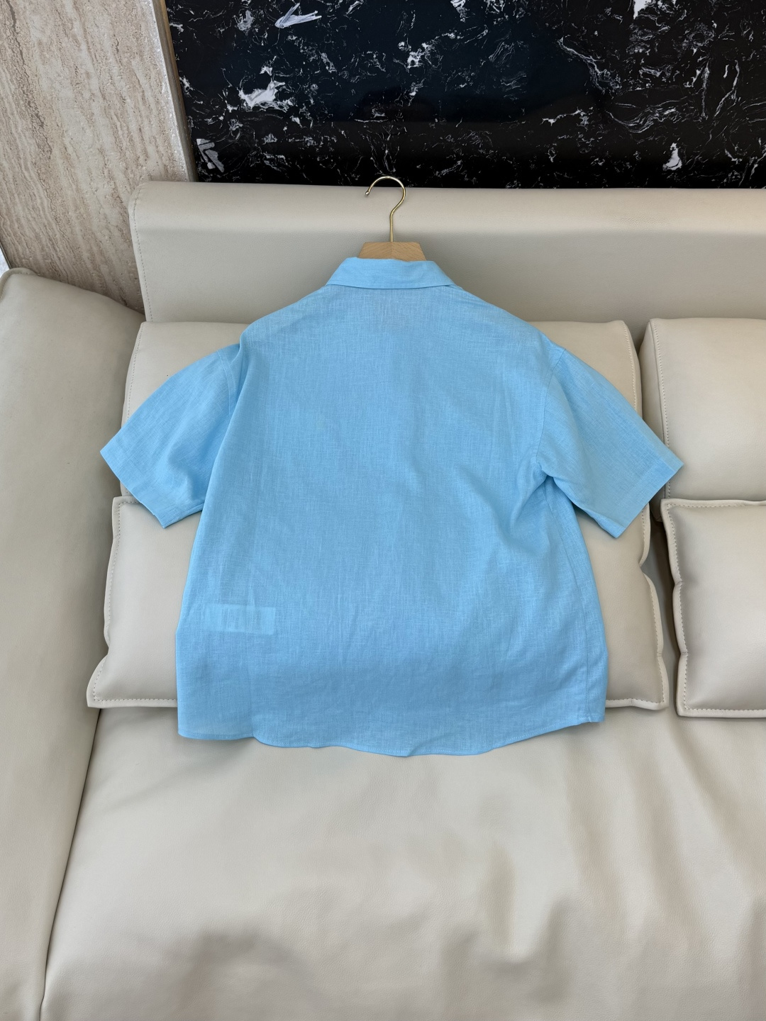 CY0137#新款衬衫⚠️🌾Polo 劳夫拉伦 100%亚麻绣花 短袖 衬衫 多色 SML