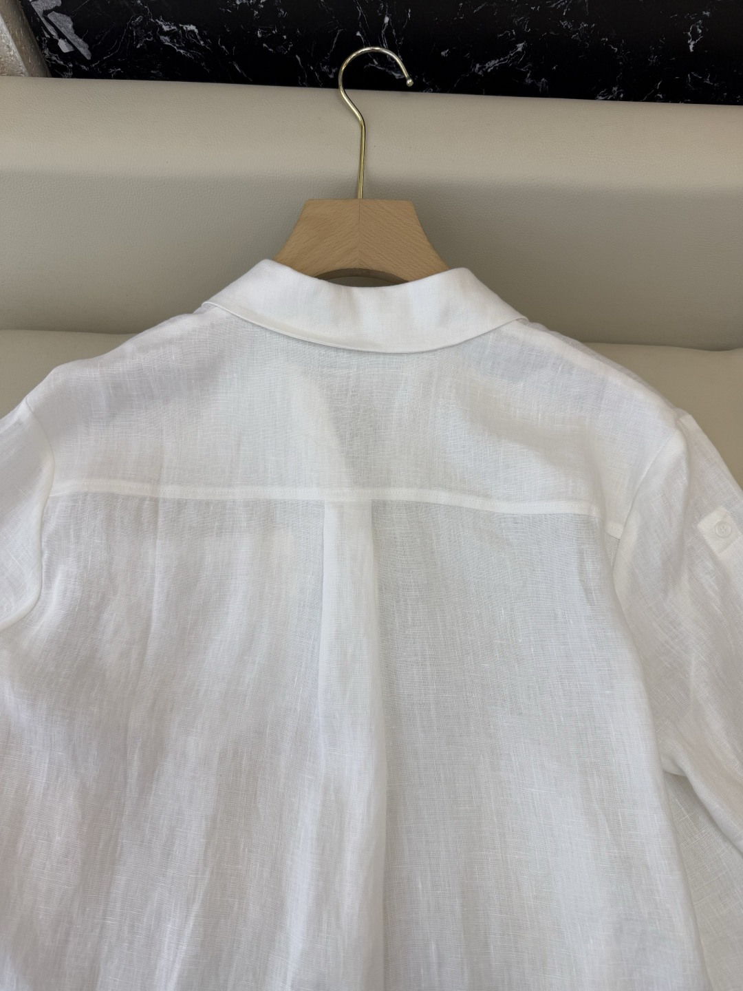 BS1209#新款上衣⚠️🌾100%亚麻 短袖衬衫白色 S-XL