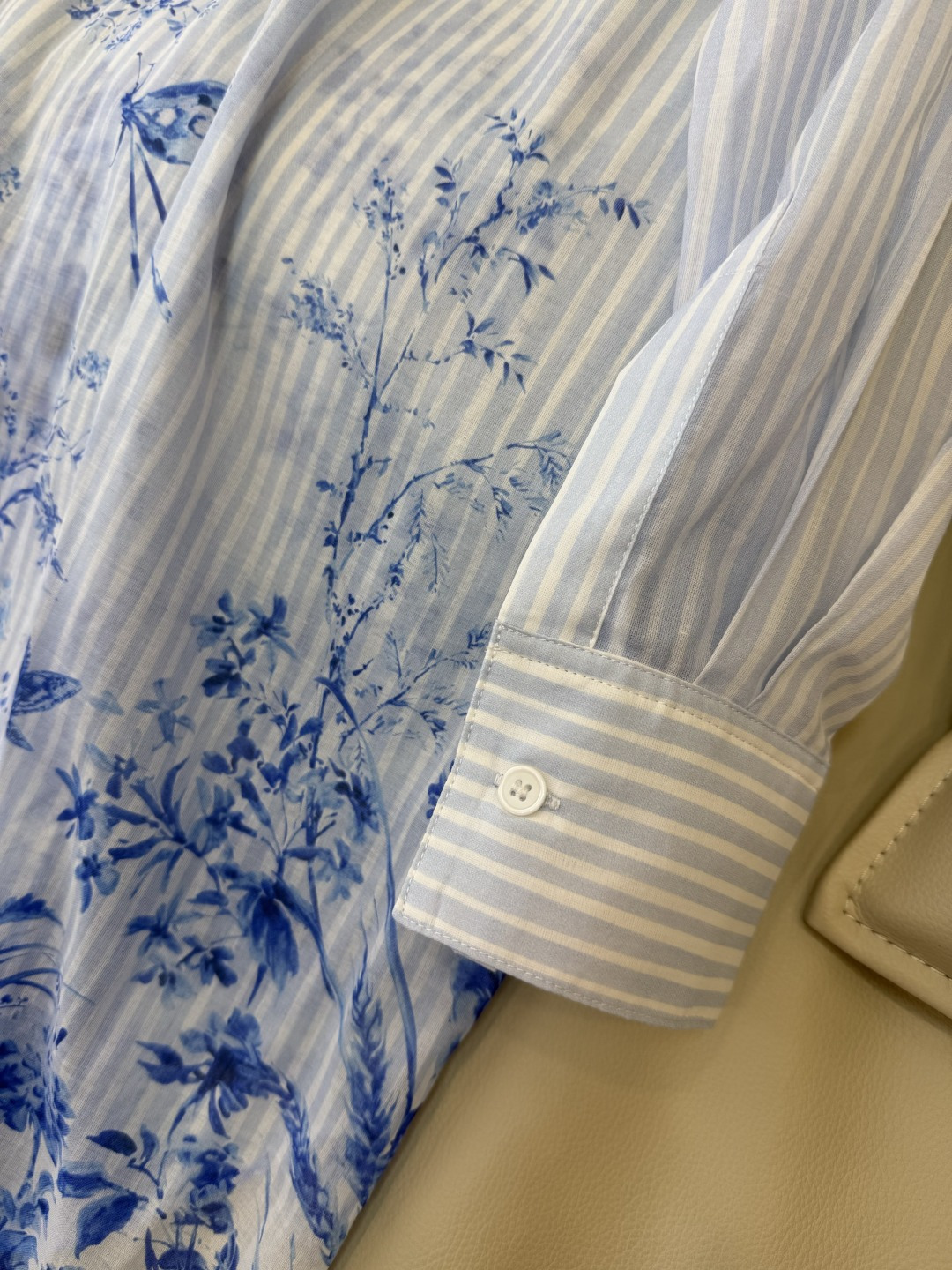 BS1218+1219#新款套装⚠️🌾Dior 印花长袖衬衫➕条纹印花长半裙 套装 36-42