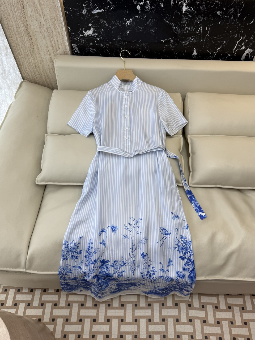 NO:859014,BS1197# new dress Dior silk printed short-sleeved striped dress 36-42, Dior-clothing, dior, dior, skirts, T-shirt, real silk,19860909BS1197#新款连衣裙 Dior 真丝 印花短袖 条纹 连衣裙 36-42,迪奥-服装,dior,dior,skirts,T-shirt,real silk,,Women's clothing