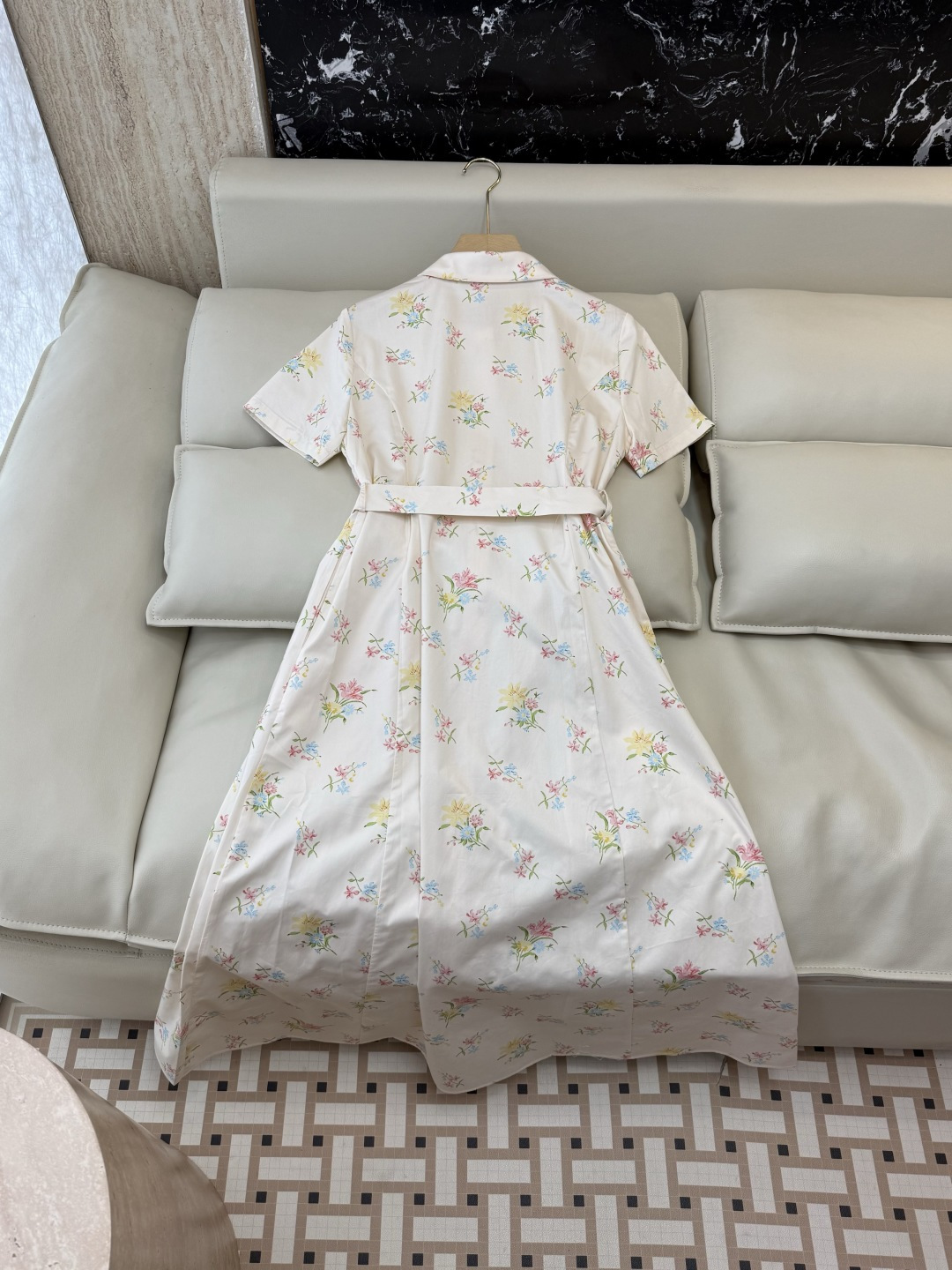 BS1216#新款连衣裙⚠️🌾Dior 印花短袖 棉连衣裙 36-42