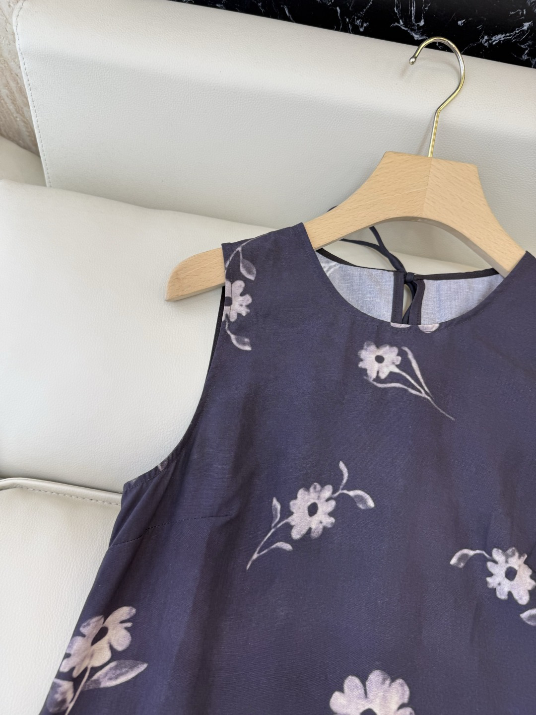 BS1203#新款连衣裙⚠️🌾古韵幽兰 定位 印花显瘦连衣裙 S-XL