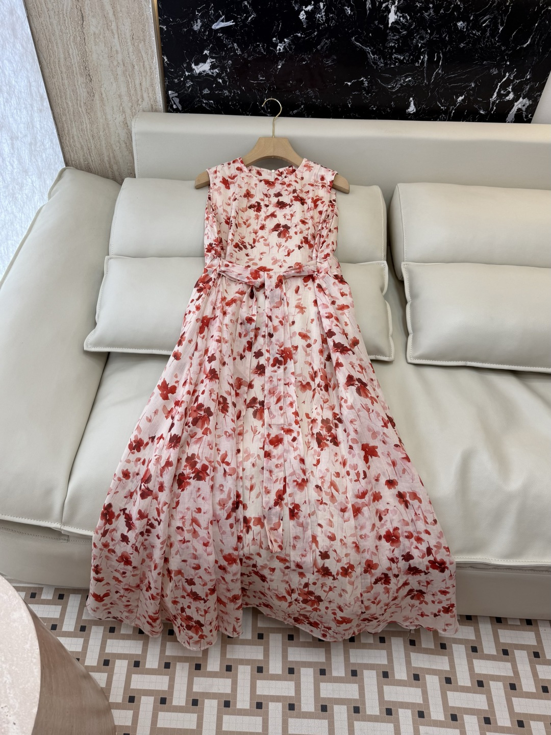 NO:859002,BS1169# New Dress Max Cotton Leaf Print Slim Dress Green Pink S-XL, Maxmara-Clothing, skirts,19860909BS1169#新款连衣裙 Max 棉布 树叶印花显瘦连衣裙 绿色 粉色 S-XL,麦丝玛拉-服装,skirts,,Women's clothing