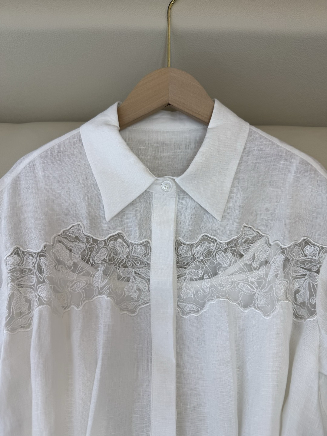 YM0134#新款连衣裙⚠️工厂特批‼️ES 100% 亚麻 蕾丝绣花短袖 修身连衣裙 蓝色 白色 SM