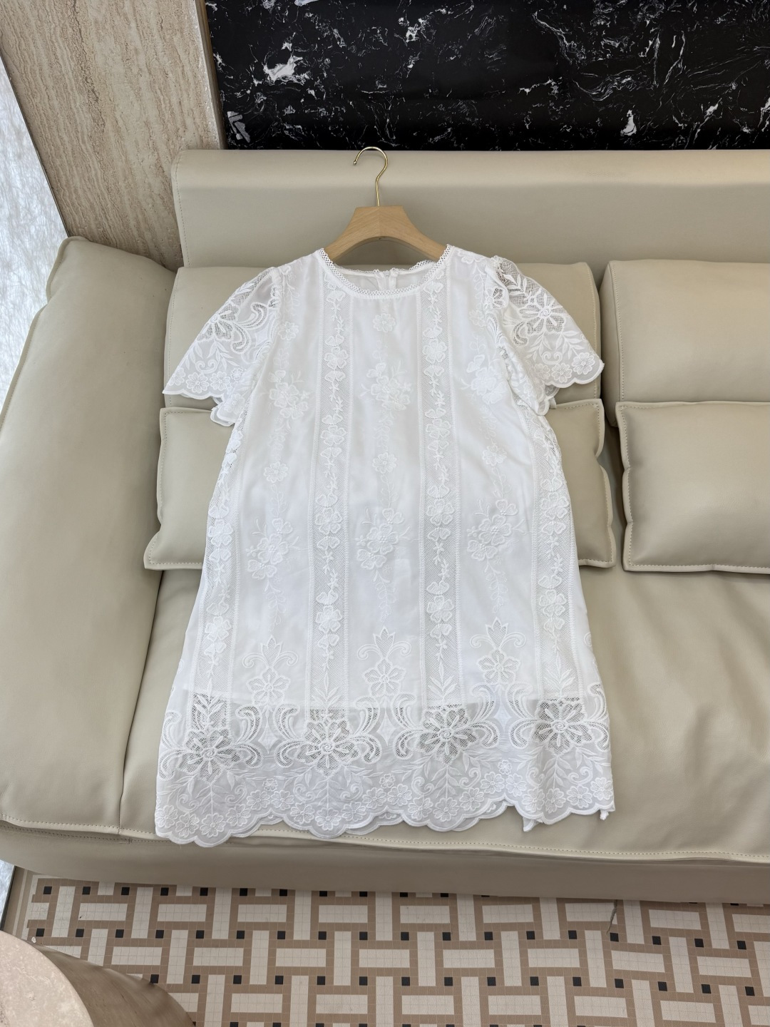 NO:867347,LH7299#New Style Dress Factory P Heavy Lace Embroidery Short Sleeve Dress Blue White SML, Women's Clothing, Skirts, T-shirt,19860909LH7299#新款款连衣裙工厂P 重工蕾丝绣花 短袖连衣裙 蓝色 白色 ＳＭＬ,女装,skirts,T-shirt,,Women's clothing