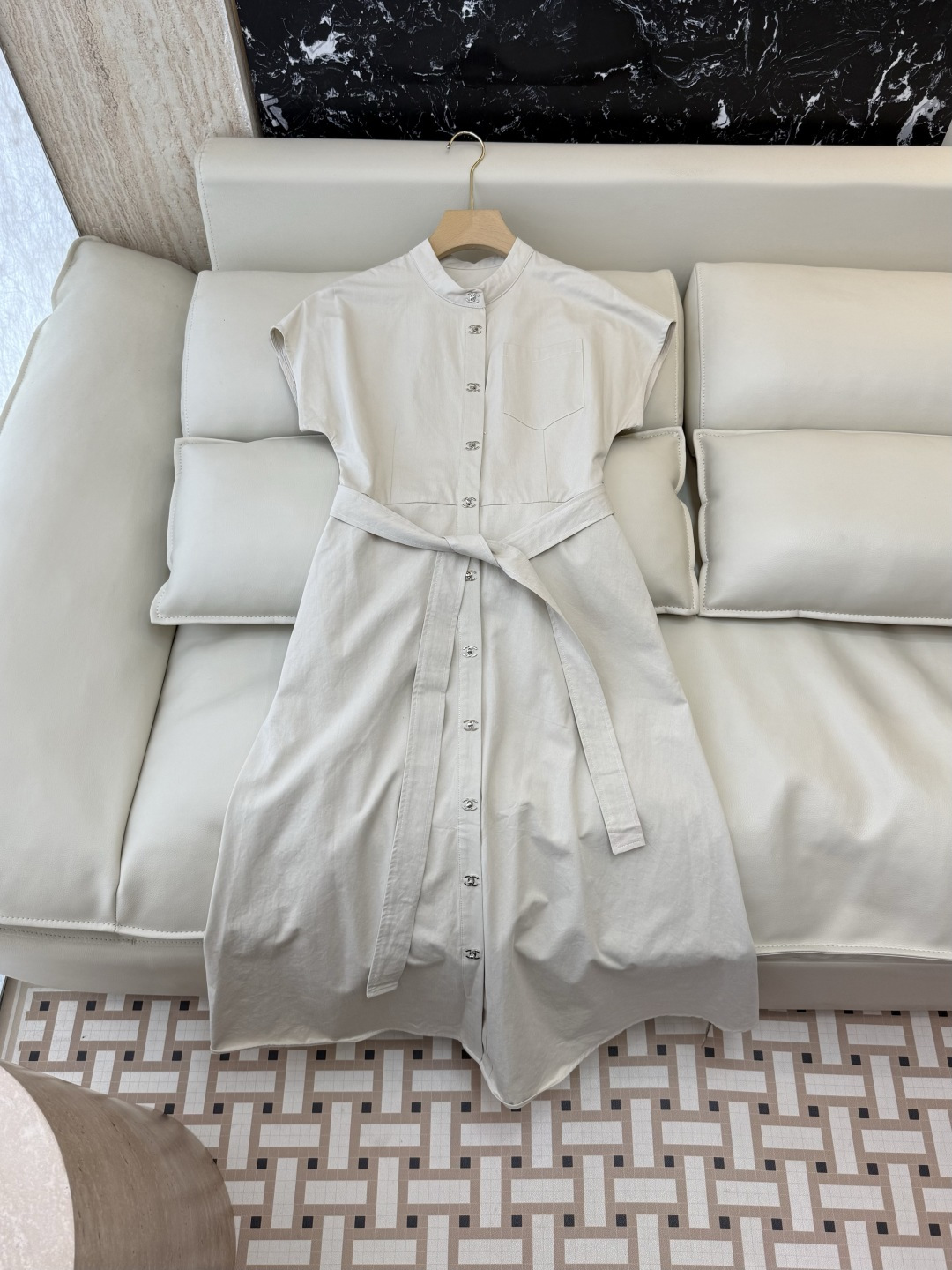 NO:867377,AW097#New Dress Factory P Xiaoxiang Double C Short Sleeve Washed Denim Dress Blue Beige SML, Chanel-clothing, chanel, skirts, T-shirt,19860909AW097#新款连衣裙工厂P 小香 双C 短袖水洗牛仔连衣裙 蓝色 米色 SML,香奈儿-服装,chanel,skirts,T-shirt,,Women's clothing