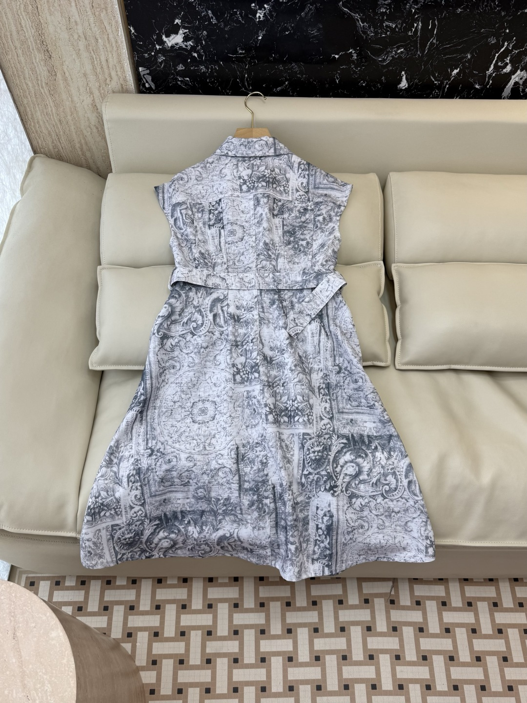 XZ0164#新款连衣裙⚠️Dior 短袖修身 提花连衣裙 SMLXL