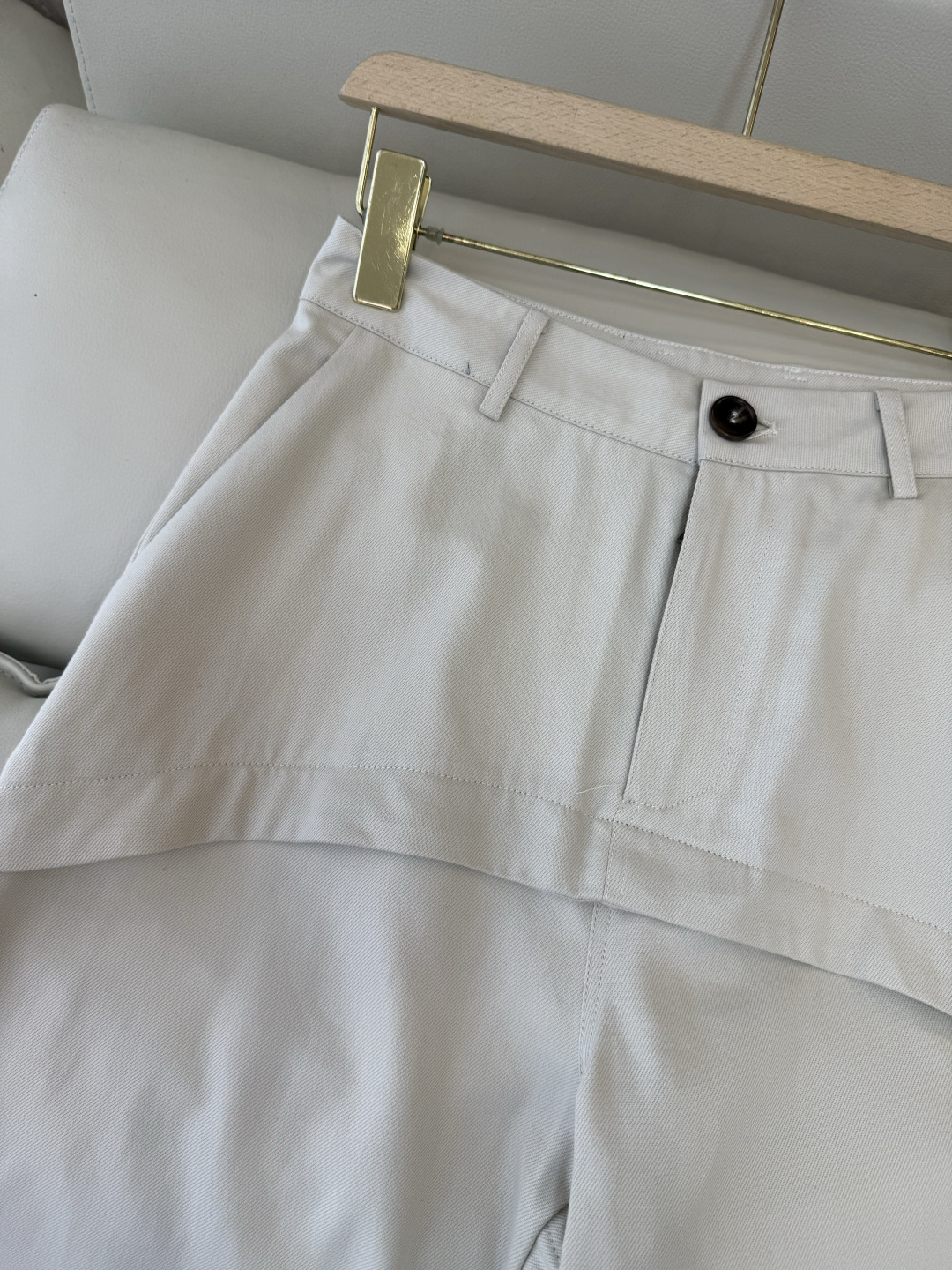 AW0100#新款牛仔裤⚠️工厂特批‼️loewe 假两件 牛仔裤 黑色 米色 ＳＭＬ