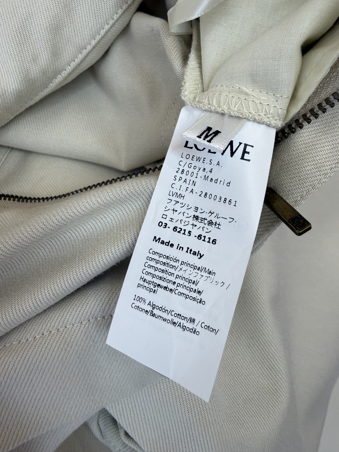 AW0100#新款牛仔裤⚠️工厂特批‼️loewe 假两件 牛仔裤 黑色 米色 ＳＭＬ