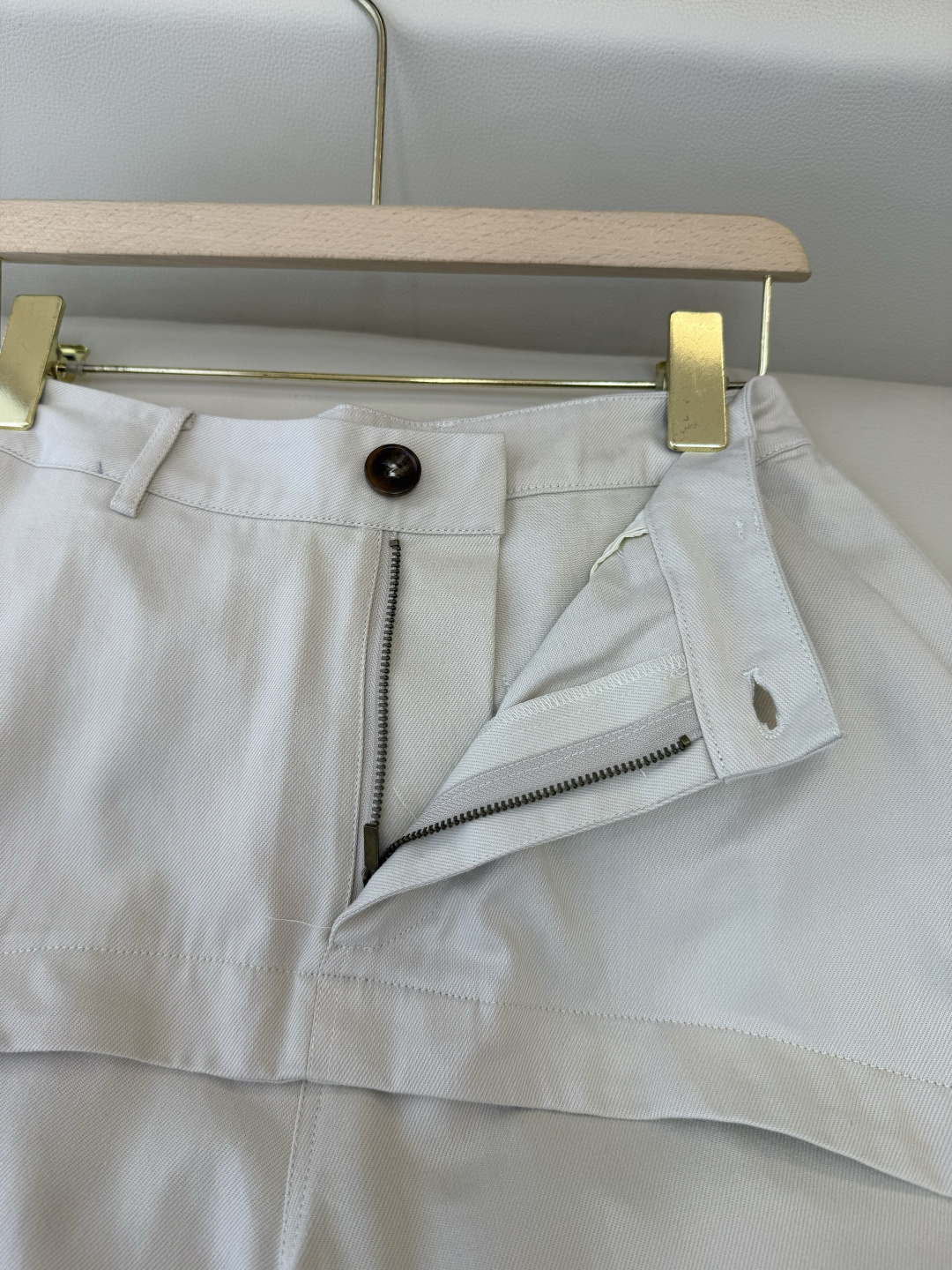 AW0100#新款牛仔裤⚠️工厂特批‼️loewe 假两件 牛仔裤 黑色 米色 ＳＭＬ